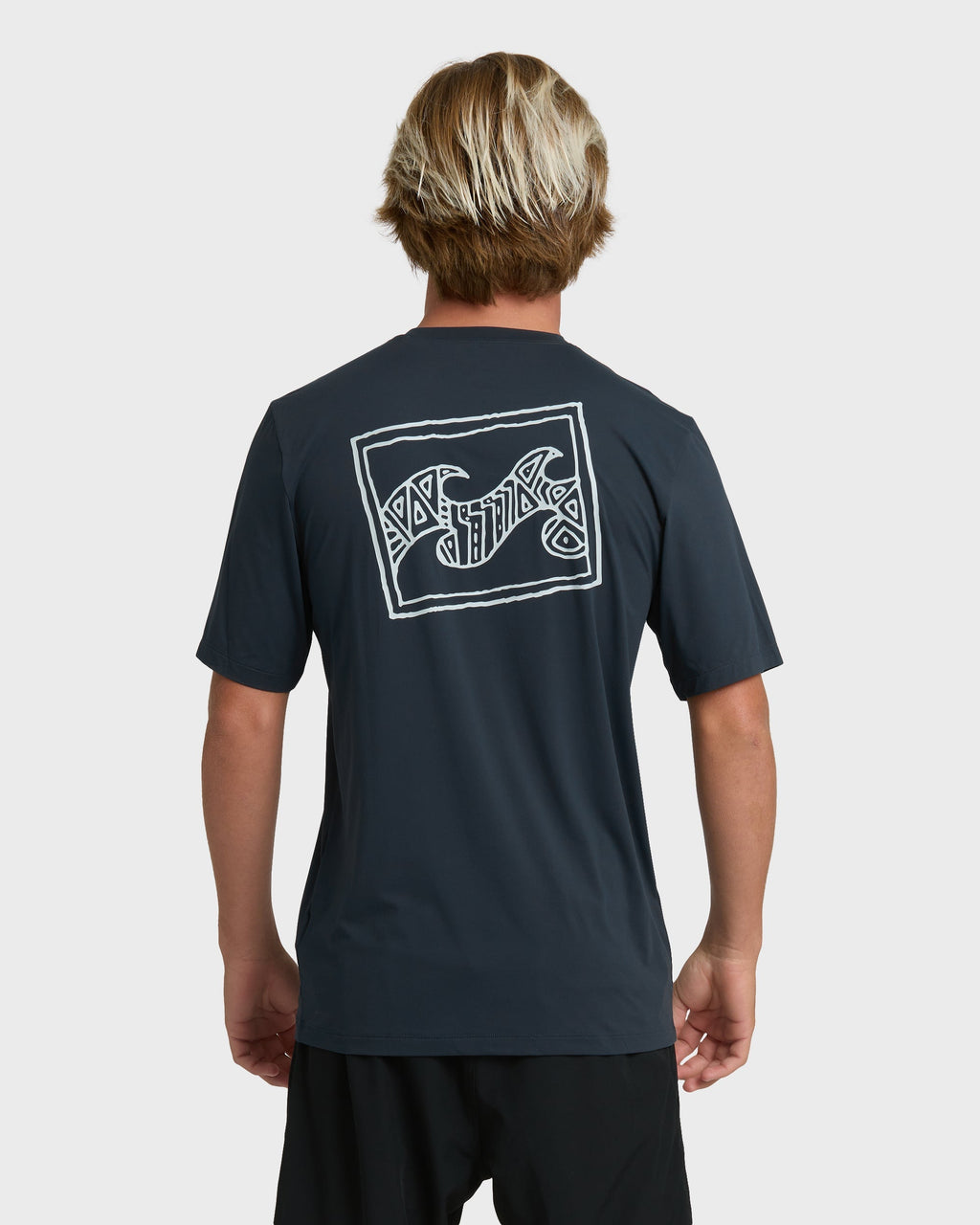 Billabong Crayon Wave Loose Fit Short Sleeve Surf Tee - Navy