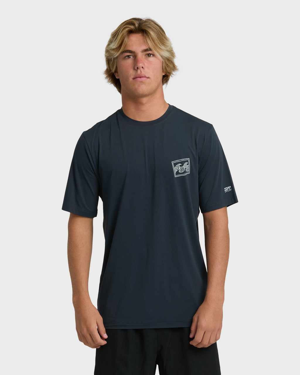 Billabong Crayon Wave Loose Fit Short Sleeve Surf Tee - Navy