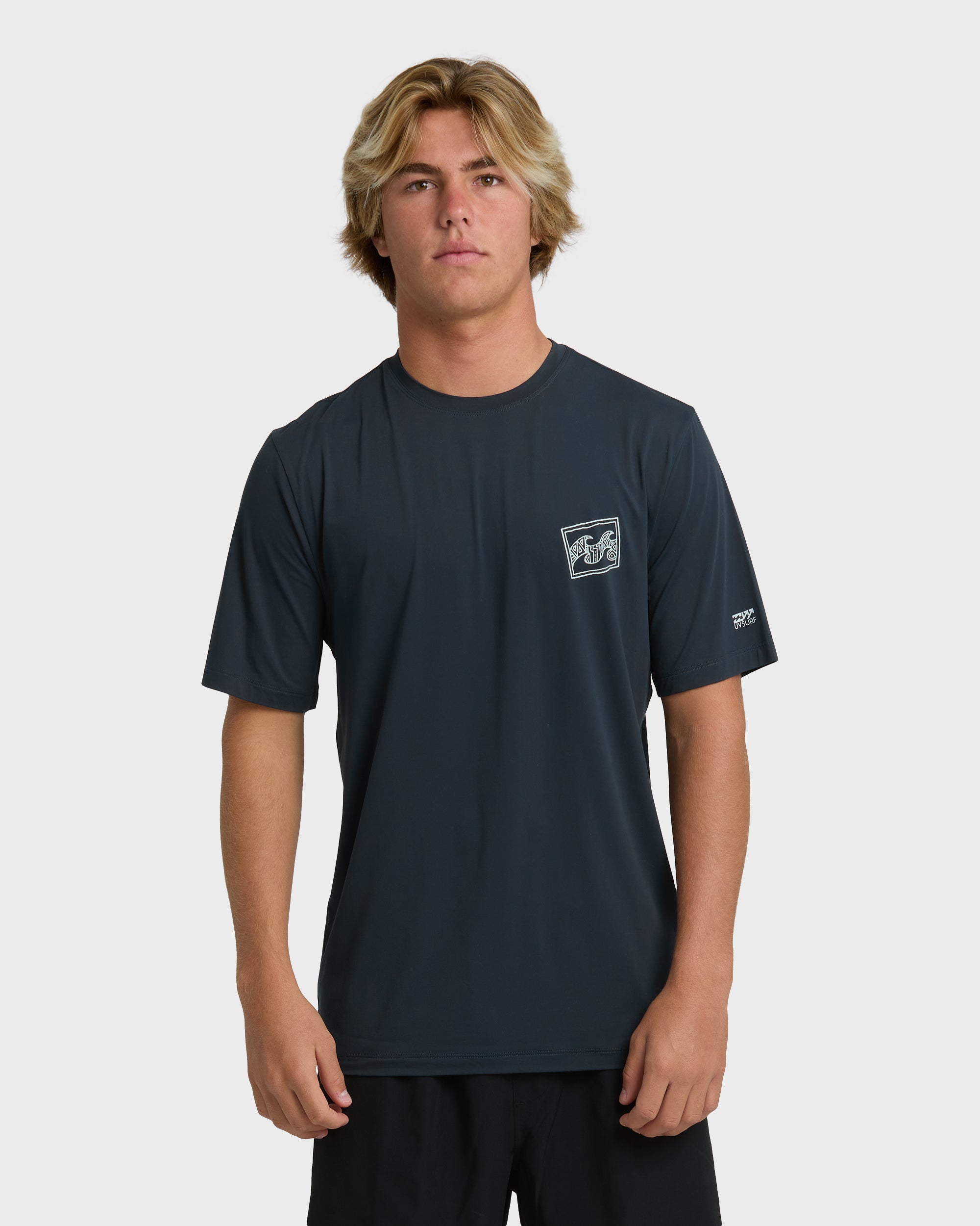 Billabong Crayon Wave Loose Fit Short Sleeve Surf Tee - Navy
