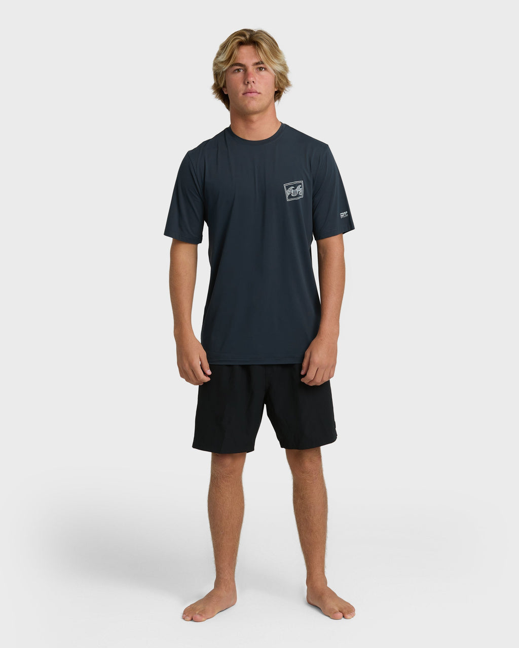 Billabong Crayon Wave Loose Fit Short Sleeve Surf Tee - Navy