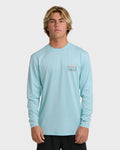 Billabong Runner Long Sleeve Surf Tee - Blue Heather