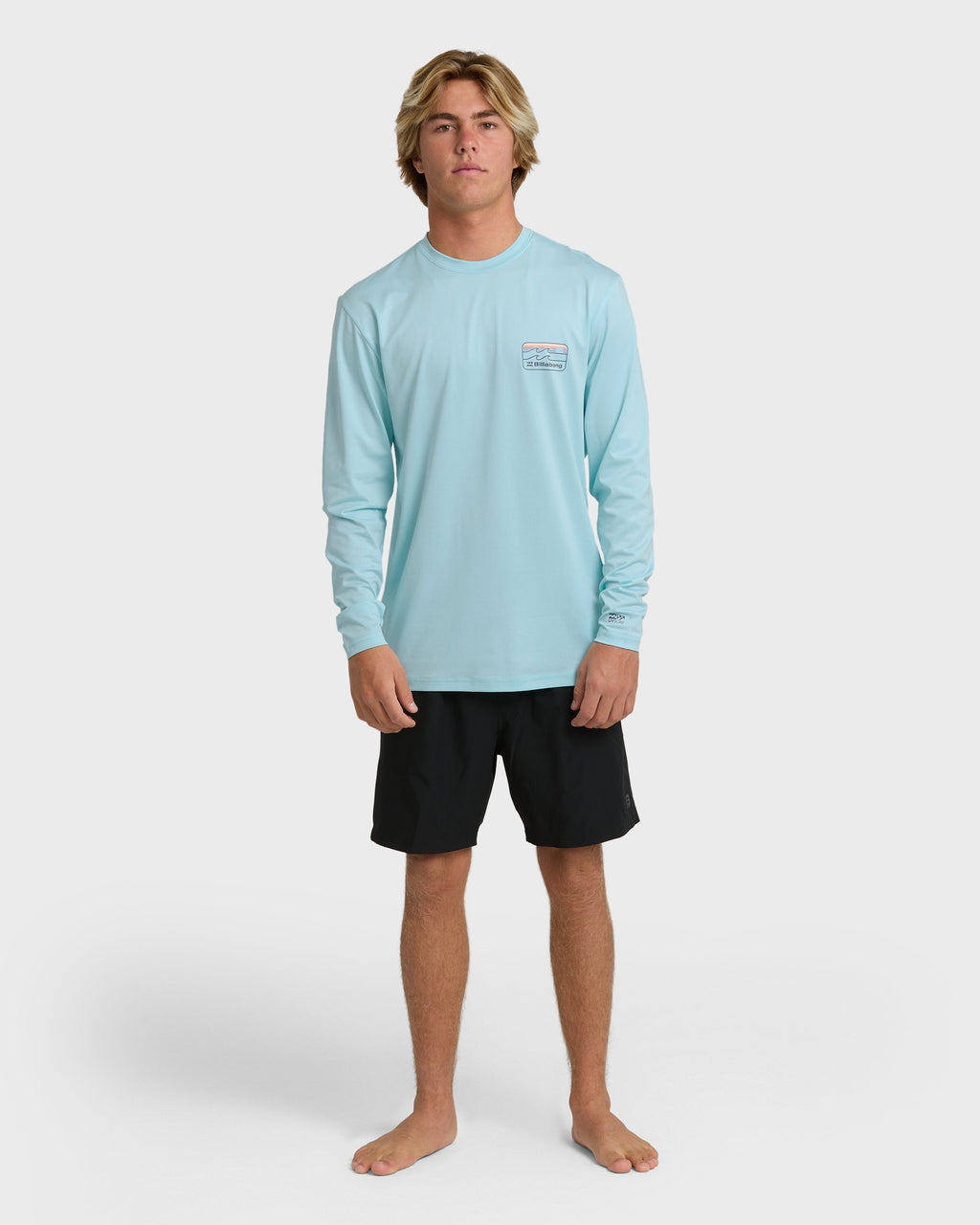 Billabong Runner Long Sleeve Surf Tee - Blue Heather