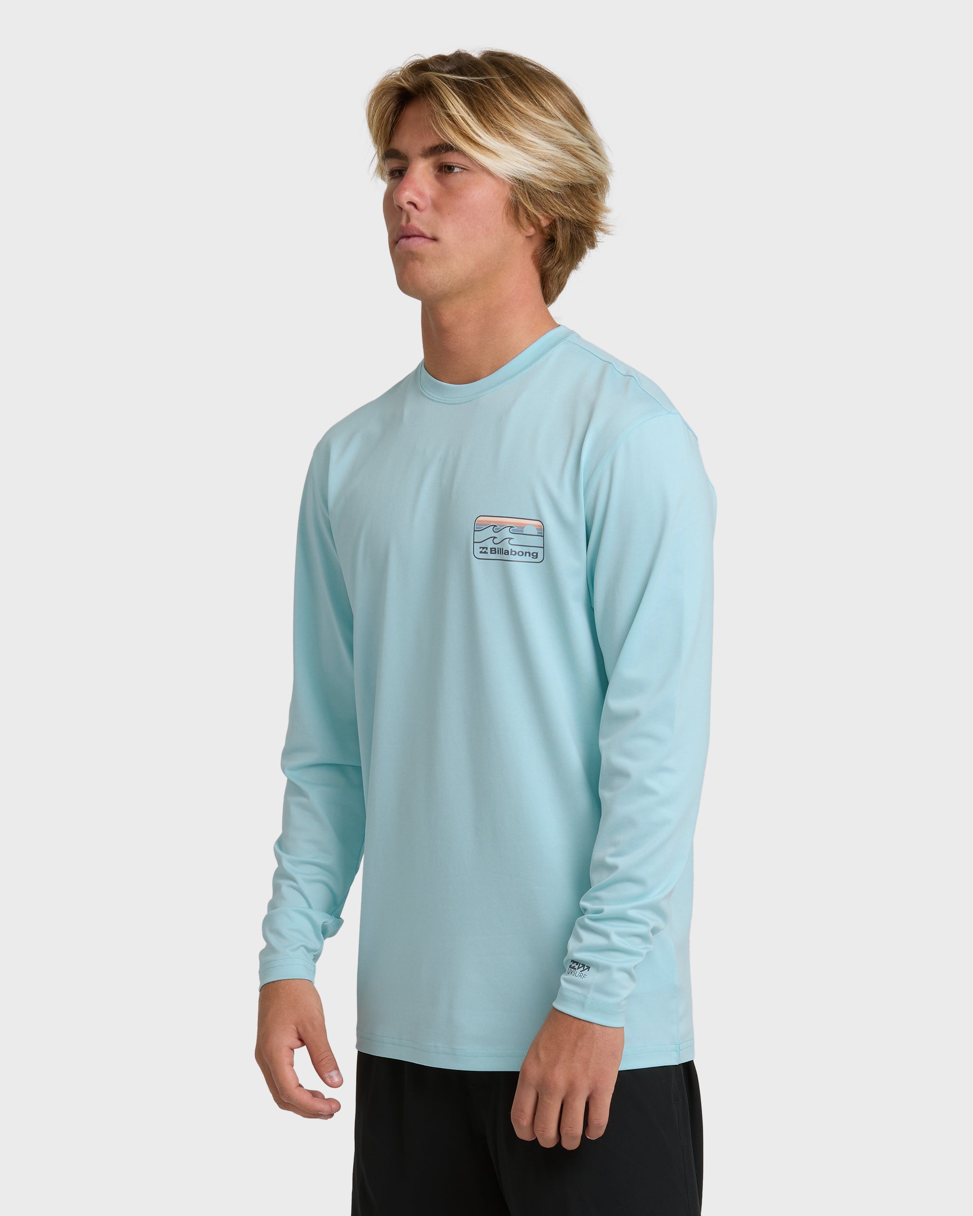 Billabong Runner Long Sleeve Surf Tee - Blue Heather
