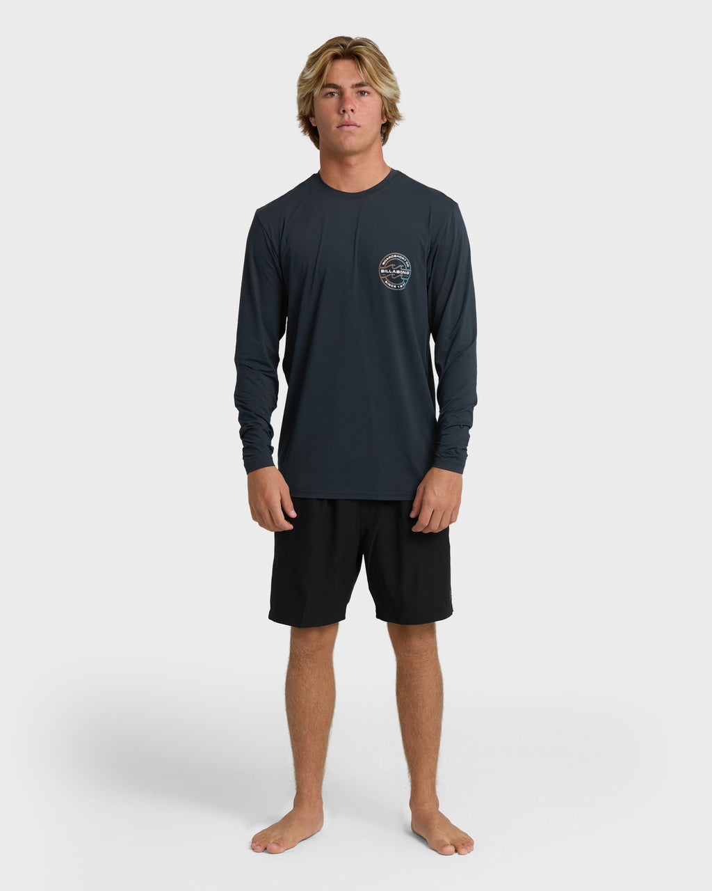 Billabong Hollow Loose Fit Long Sleeve Surf Tee - Navy