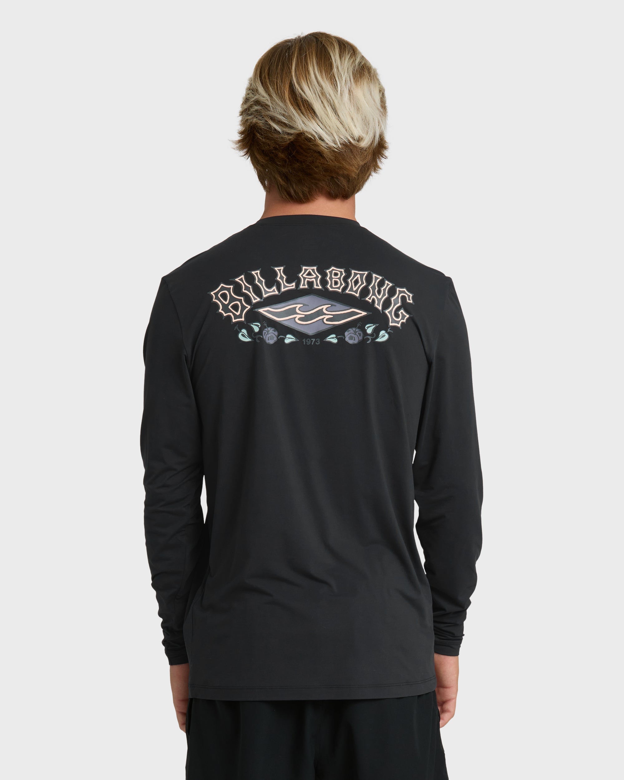Billabong Heritage Loose Fit Long Sleeve Surf Tee - Black