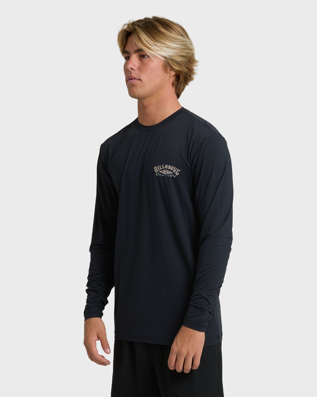 Billabong Heritage Loose Fit Long Sleeve Surf Tee - Black
