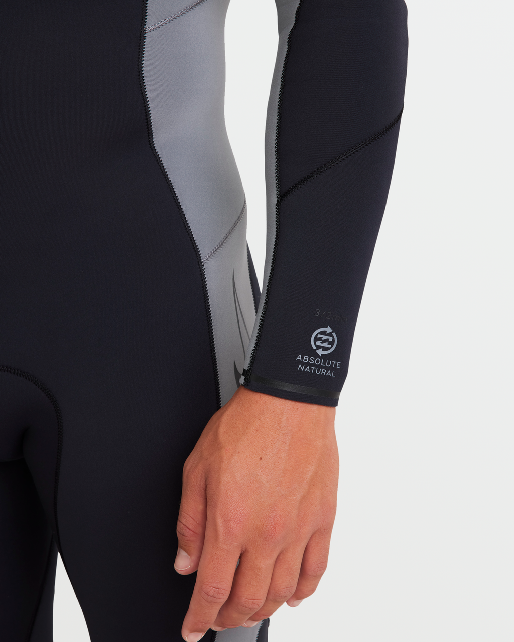 Billabong 3/2mm Absolute Natural Back Zip Fullsuit - Alloy