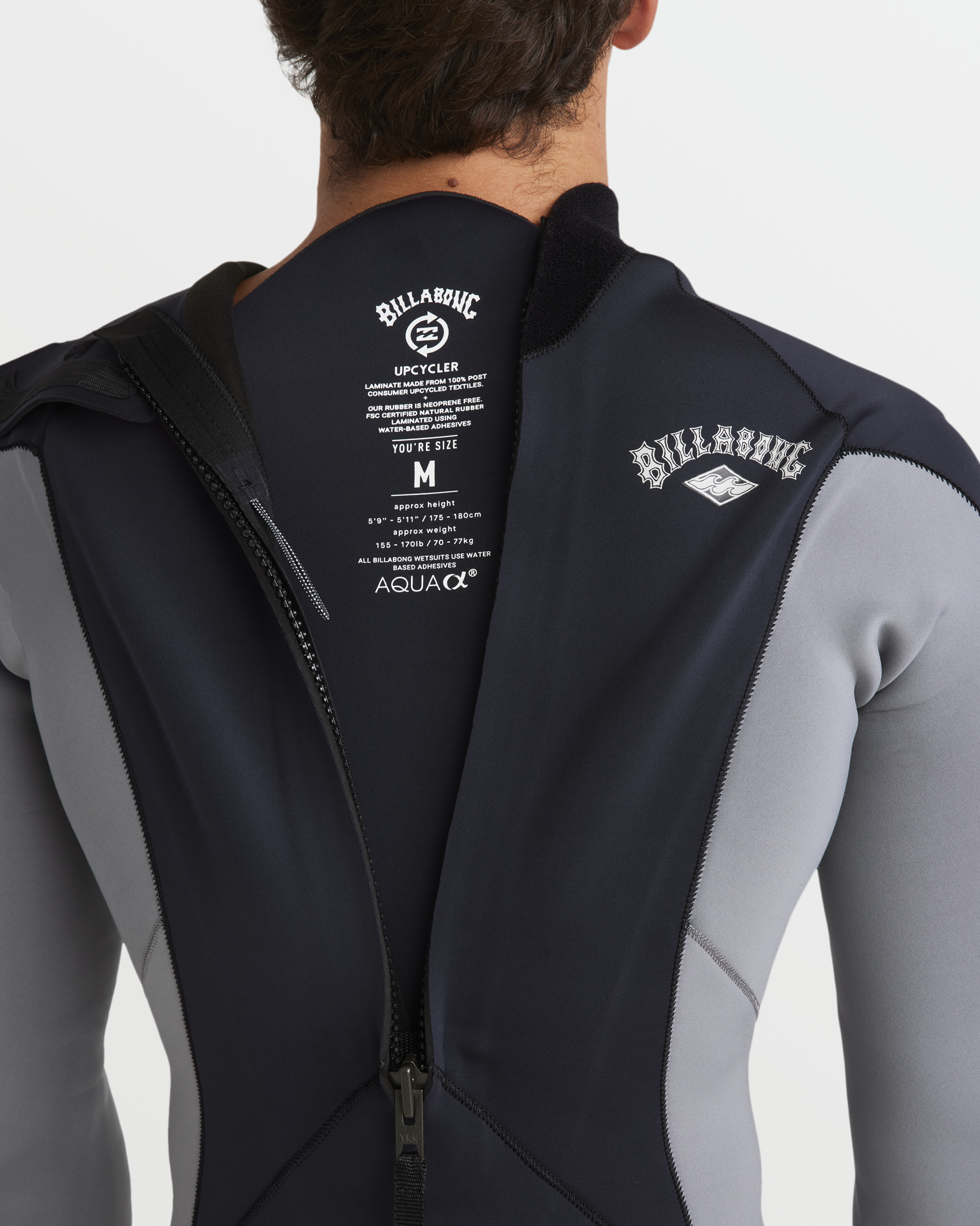 Billabong 3/2mm Absolute Natural Back Zip Fullsuit - Alloy