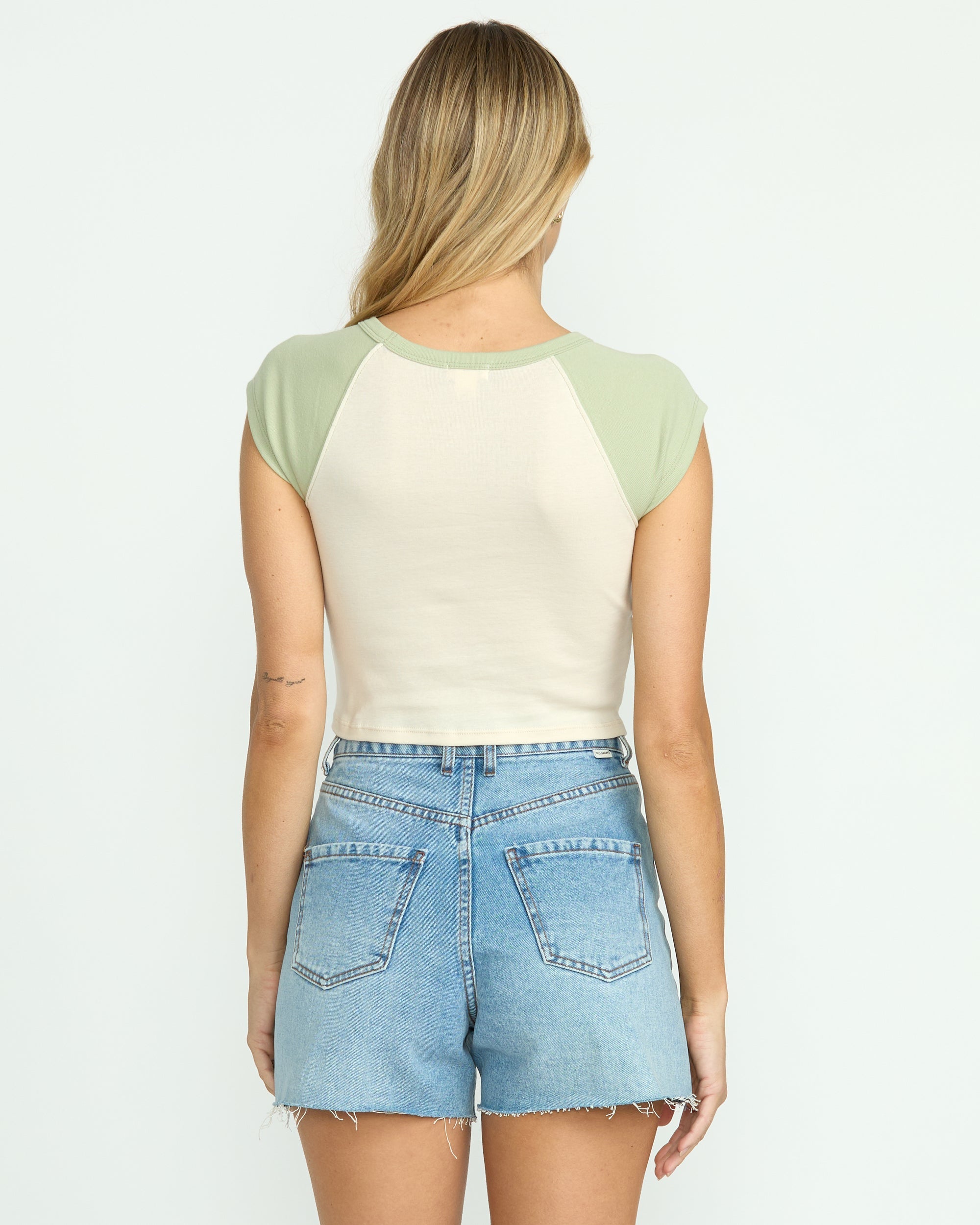 Billabong Paradise Short Sleeve Raglan Tee - Pistachio