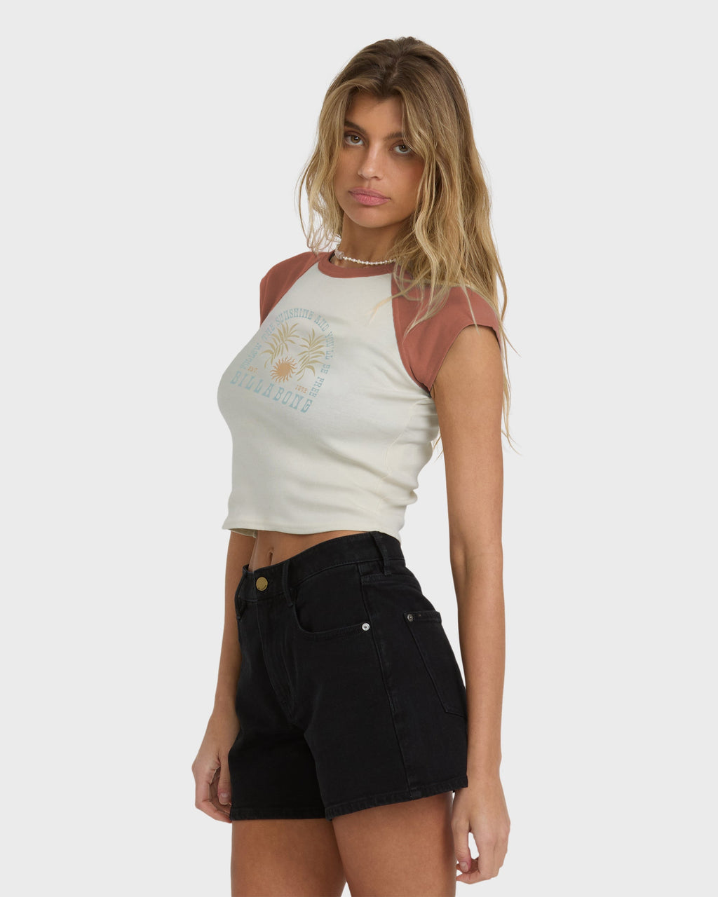 Billabong Forever Had Short Sleeve Raglan Tee - Sedona