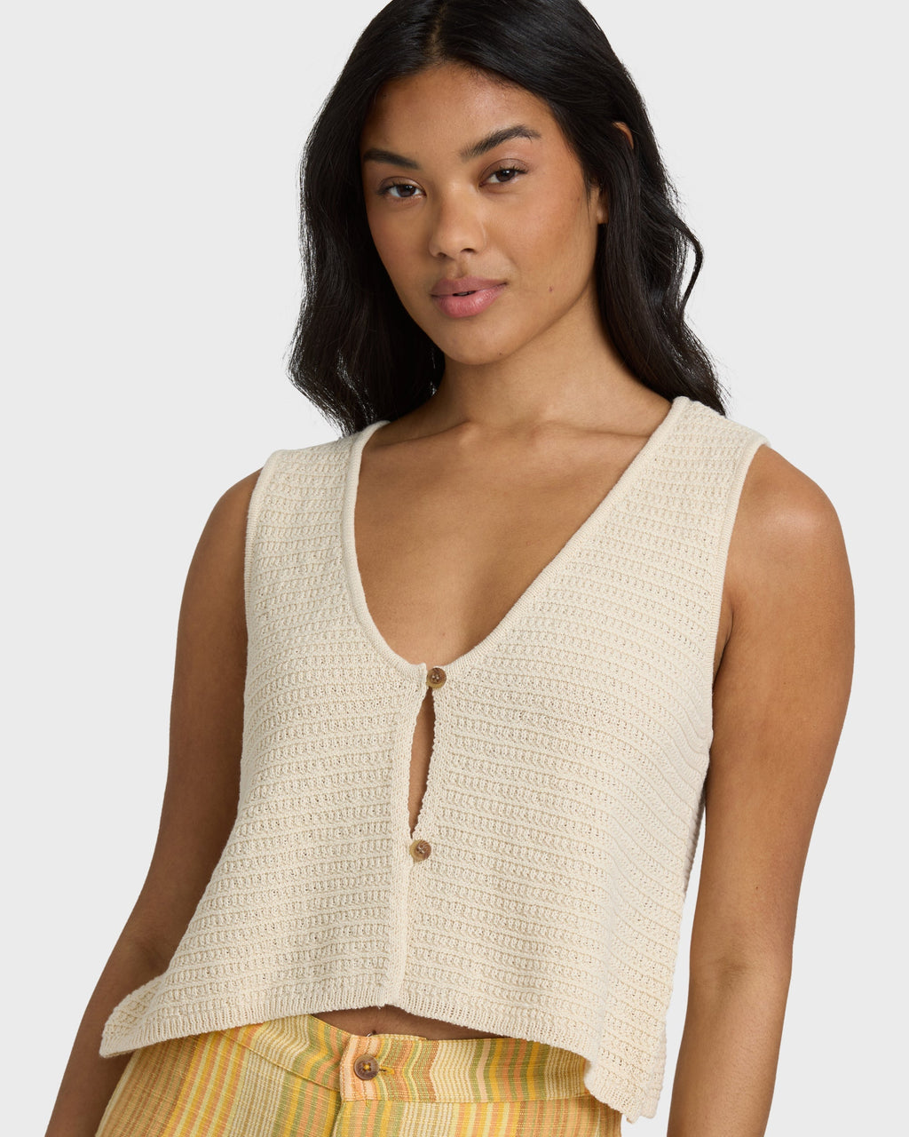 Billabong Need Now Sweater Tank Top - White Cap