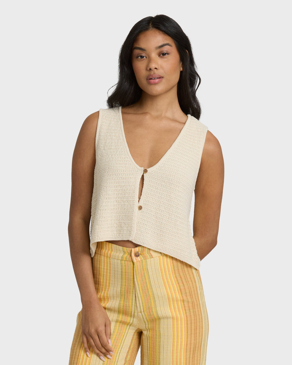 Billabong Need Now Sweater Tank Top - White Cap