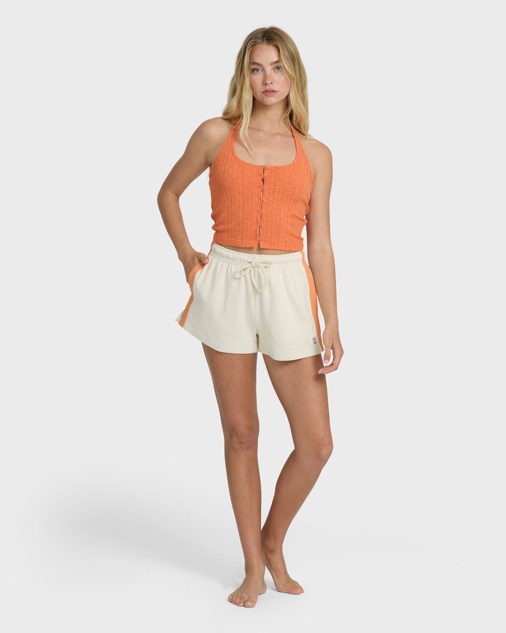 Billabong Friday Night Knit Halter Top - Saffron