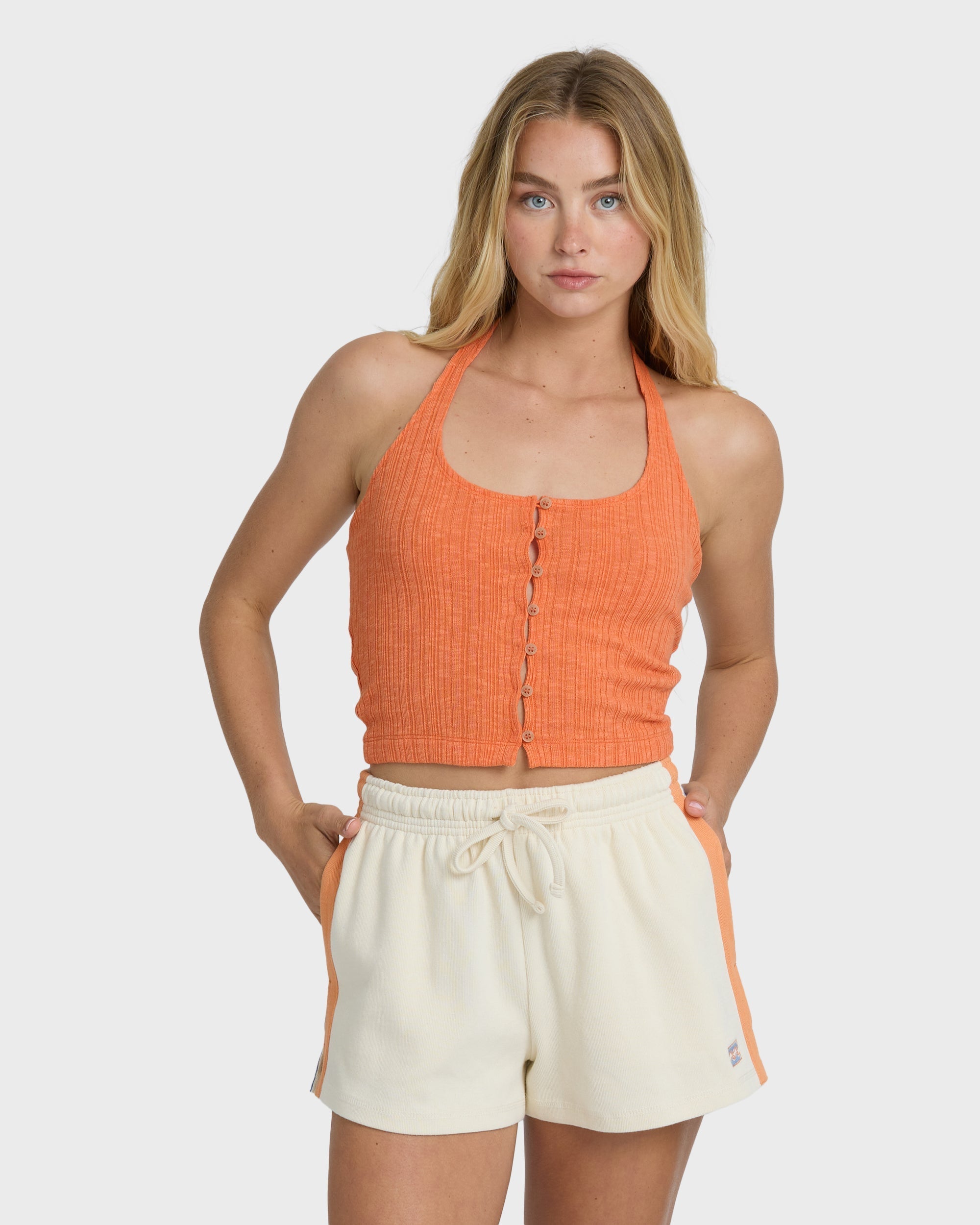 Billabong Friday Night Knit Halter Top - Saffron