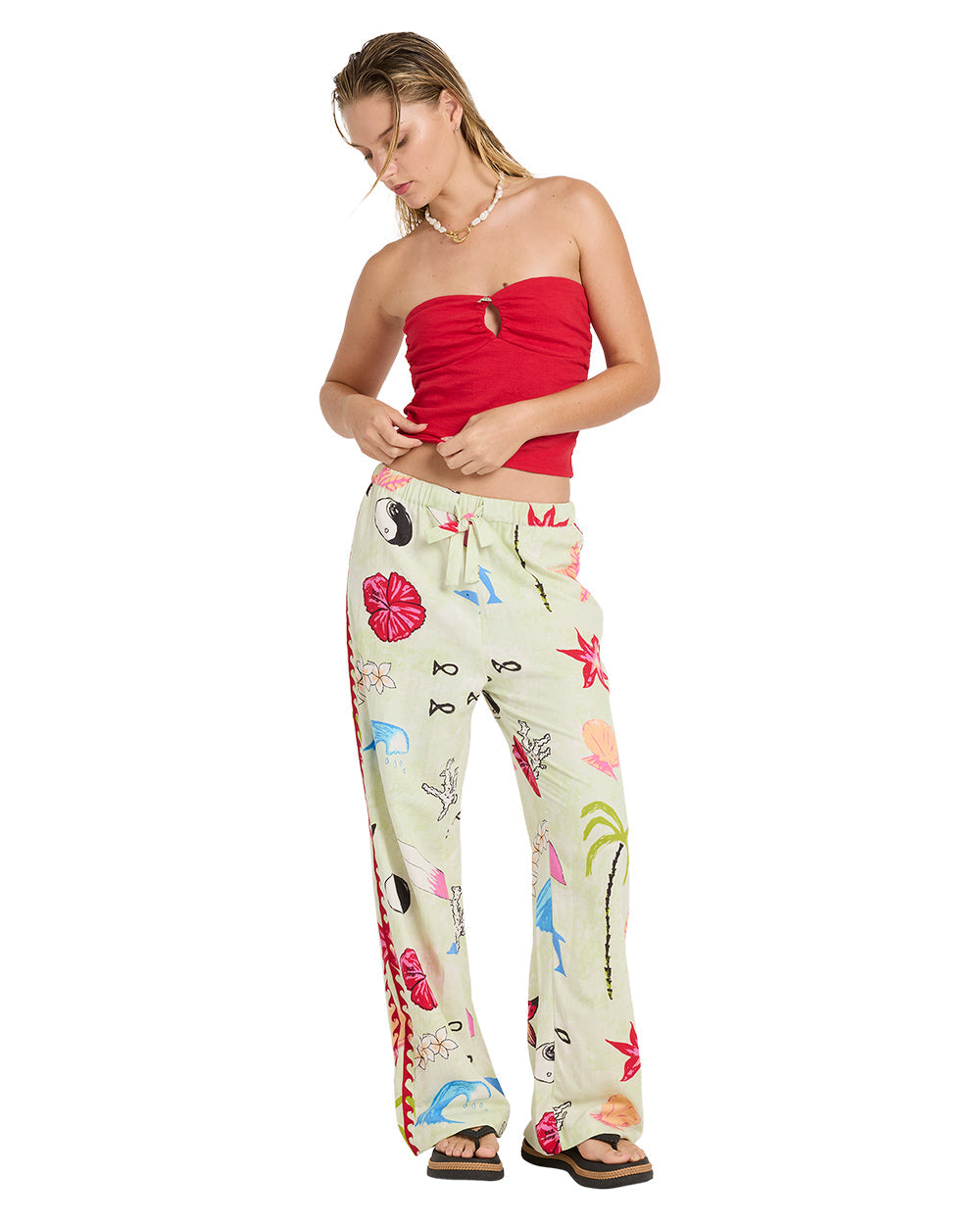 Billabong Lottie Hall Splasher Tube Top - True red
