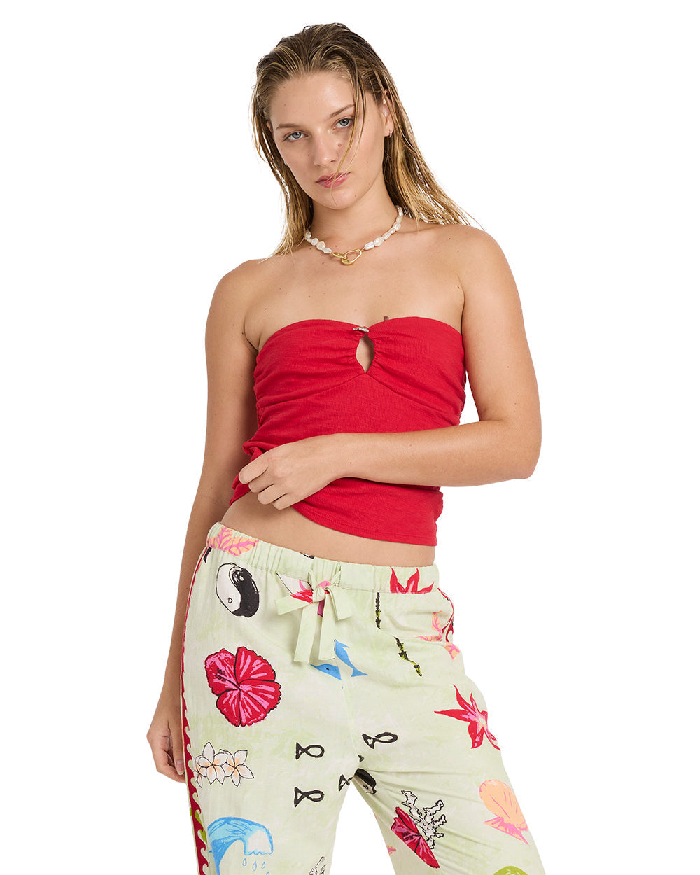 Billabong Lottie Hall Splasher Tube Top - True red
