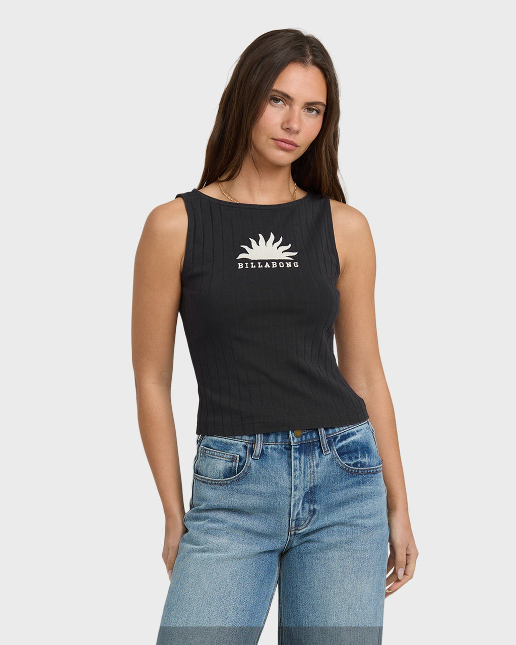 Billabong Rae Knit Tank T-Shirt - Black Sands