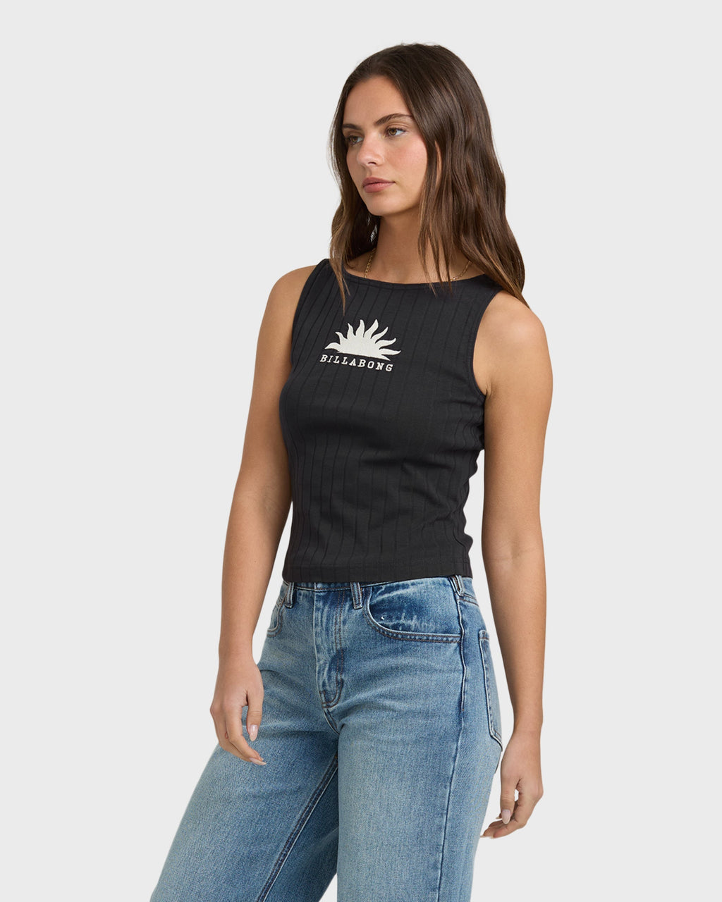 Billabong Rae Knit Tank T-Shirt - Black Sands