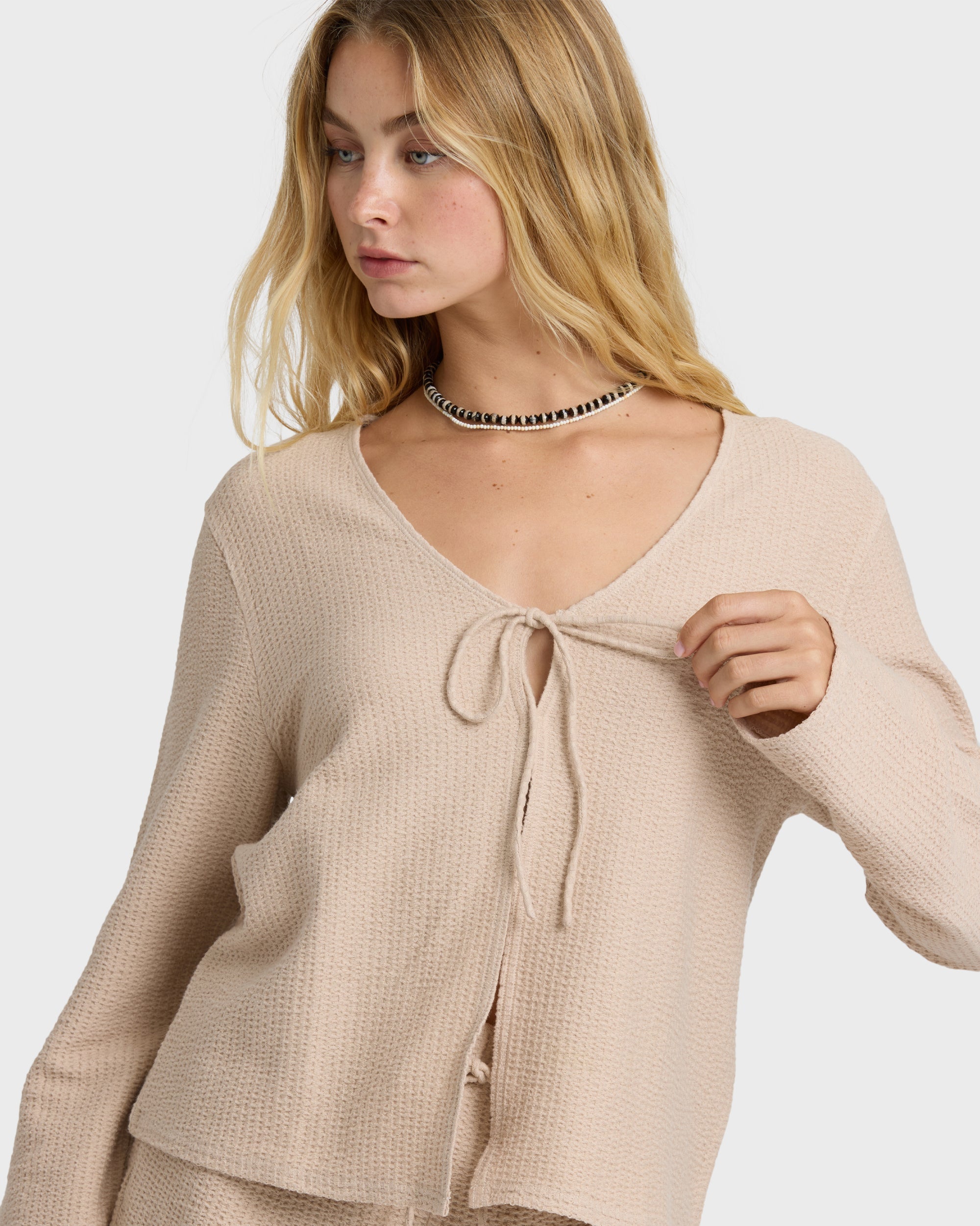 Billabong Maya Long Sleeve Top - Oatmeal