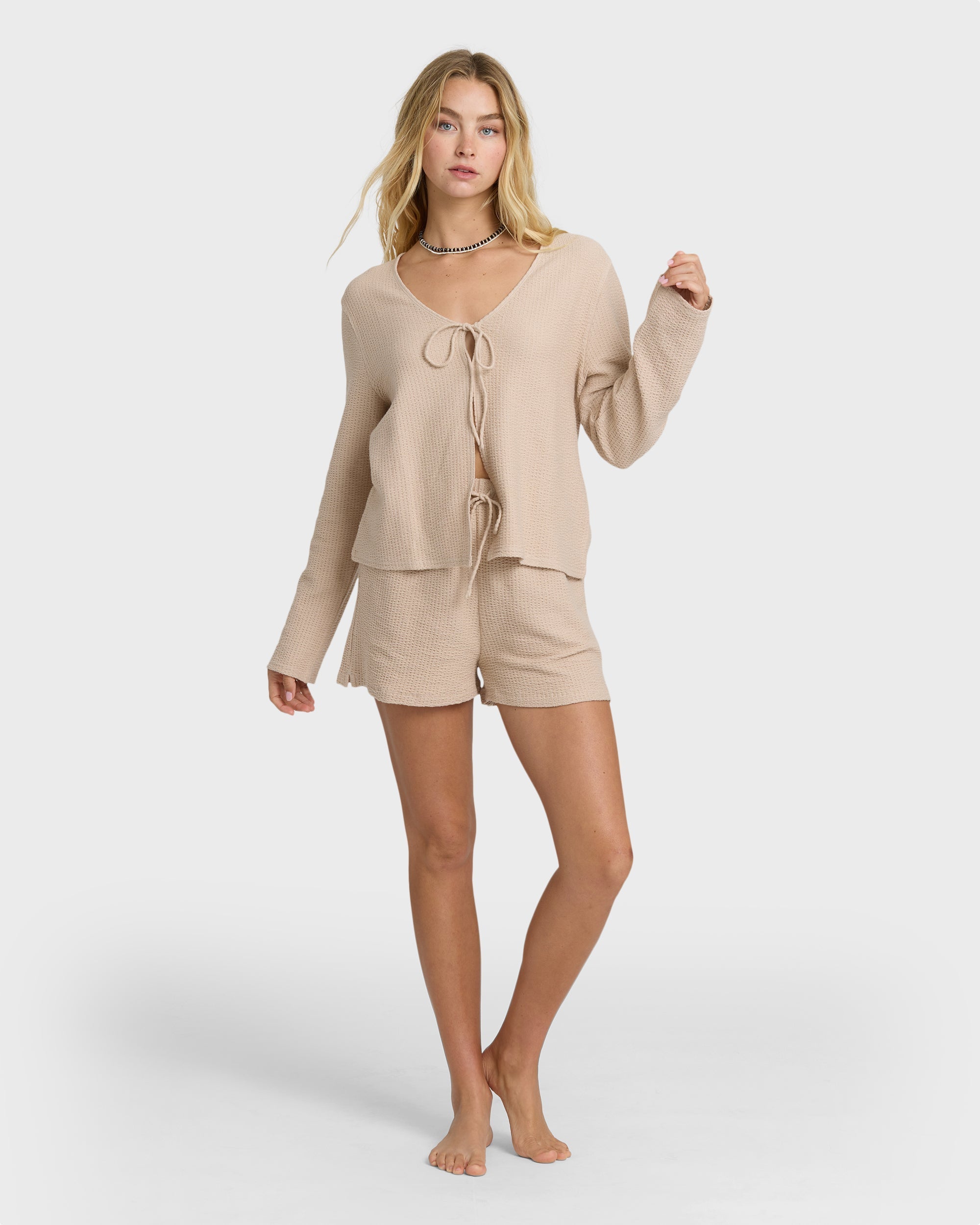 Billabong Maya Long Sleeve Top - Oatmeal