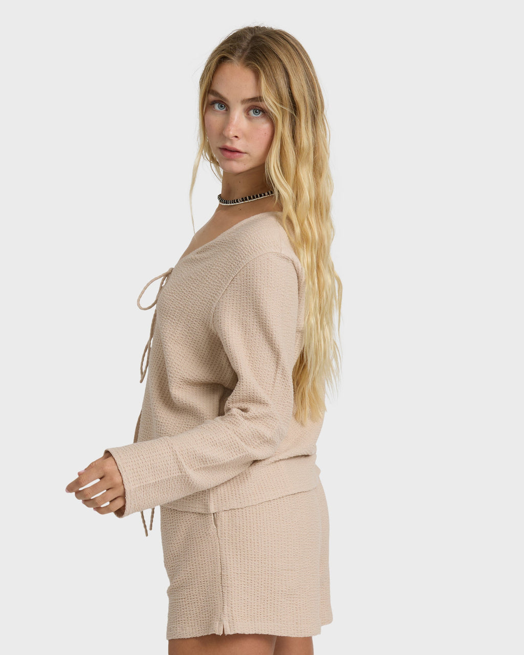 Billabong Maya Long Sleeve Top - Oatmeal
