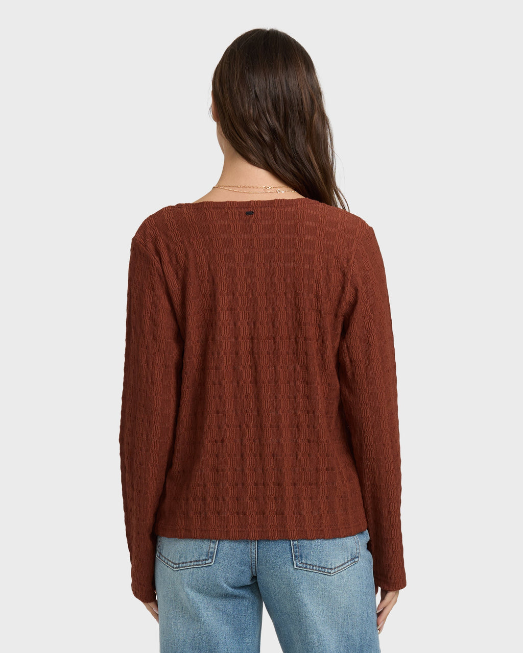 Billabong Havana Long Sleeve Knit Top - Cowhide