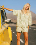 Billabong Beach Side Printed Short Sleeve Shirt - Pistachio