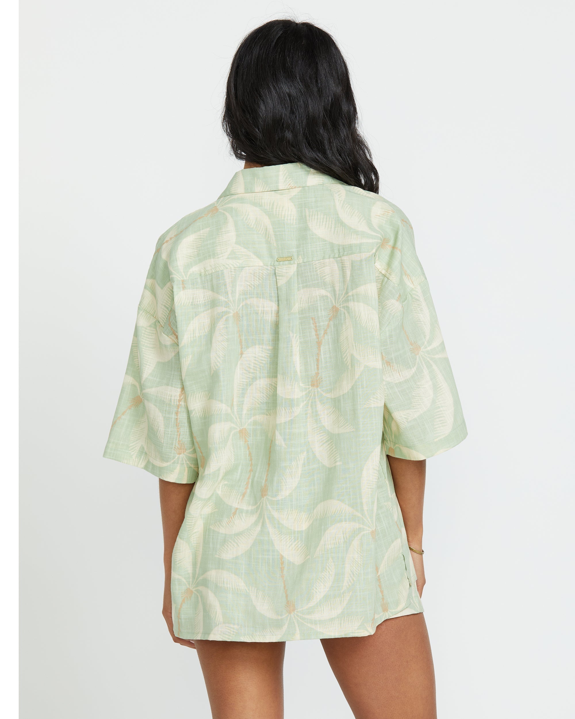 Billabong Beach Side Printed Short Sleeve Shirt - Pistachio