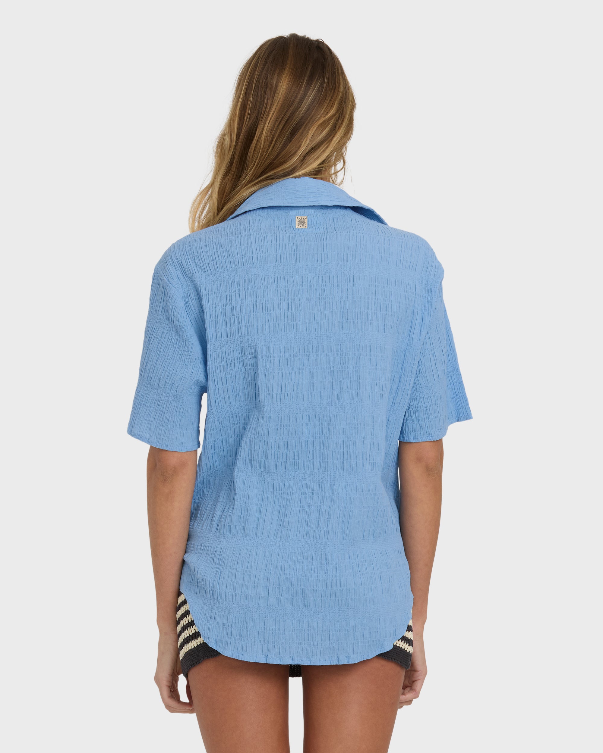 Billabong Laura Short Sleeve Shirt - Blue Drift