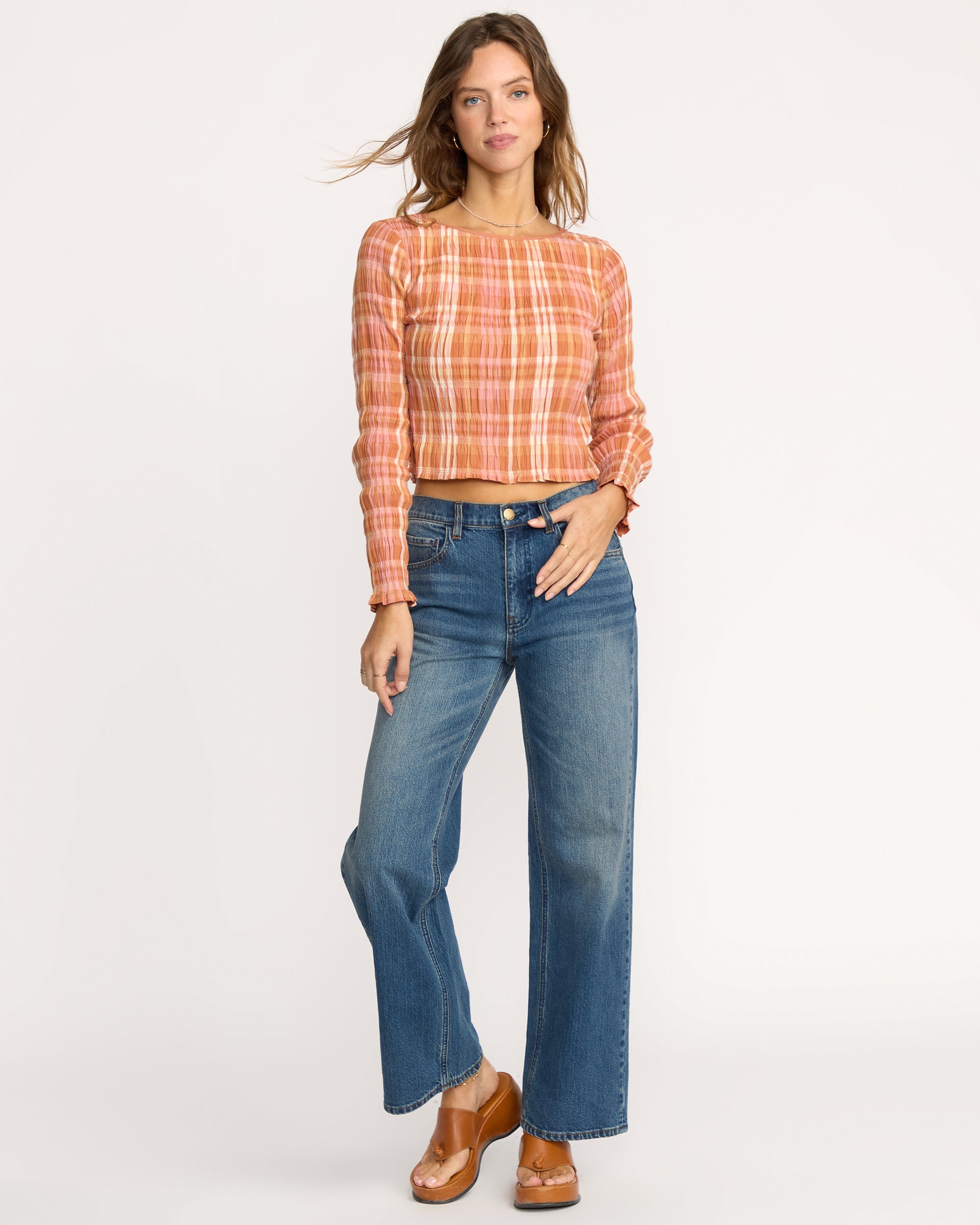 Billabong Check Me Out Long Sleeve Shirt - Sunburnt