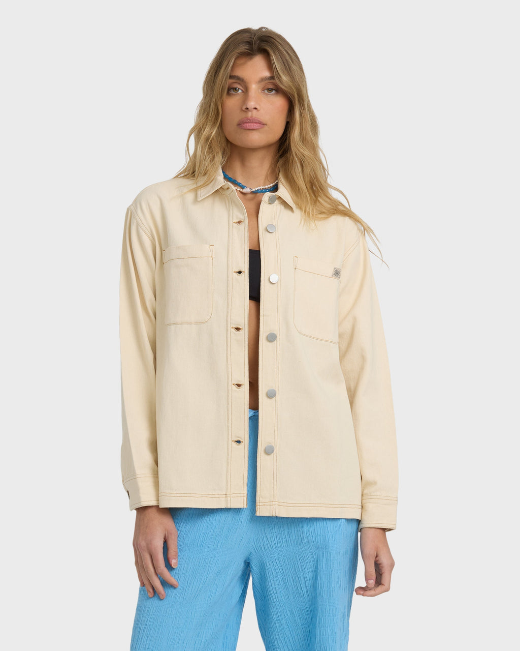 Billabong Laura Twill Shacket - Antique White