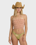 Billabong Keep It Simple 2 Tube Print Tube Top - Light Peach