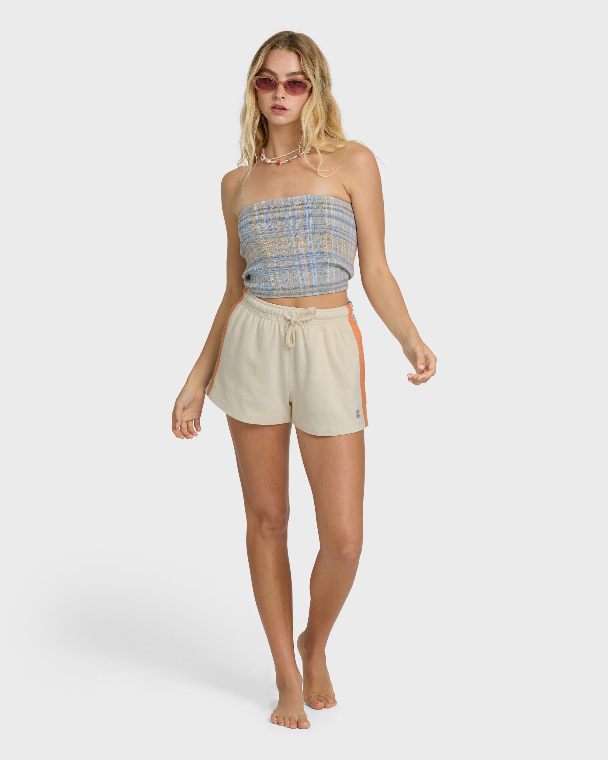 Billabong Keep It Simple 2 Tube Print Tube Top - Twilight Blue