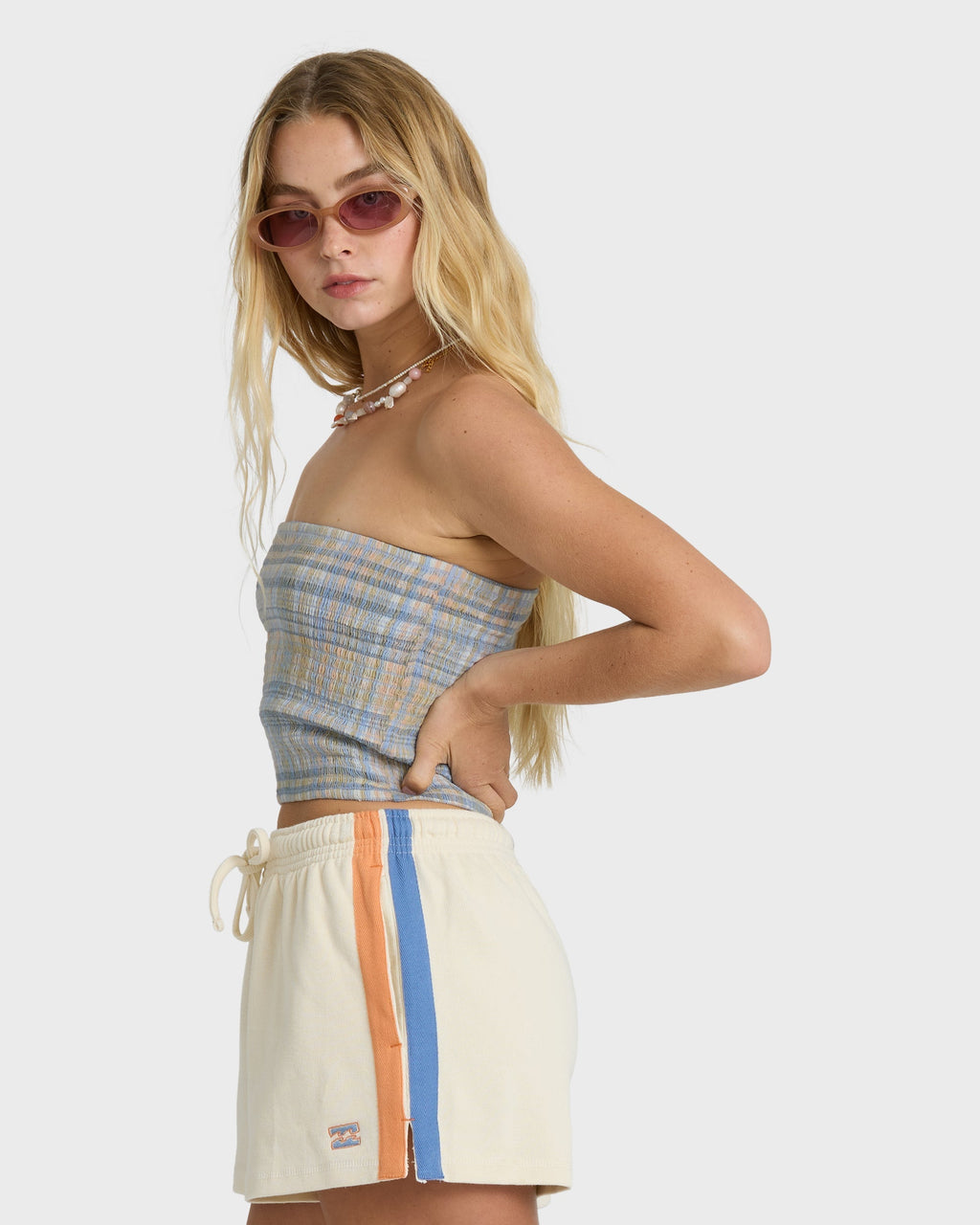 Billabong Keep It Simple 2 Tube Print Tube Top - Twilight Blue