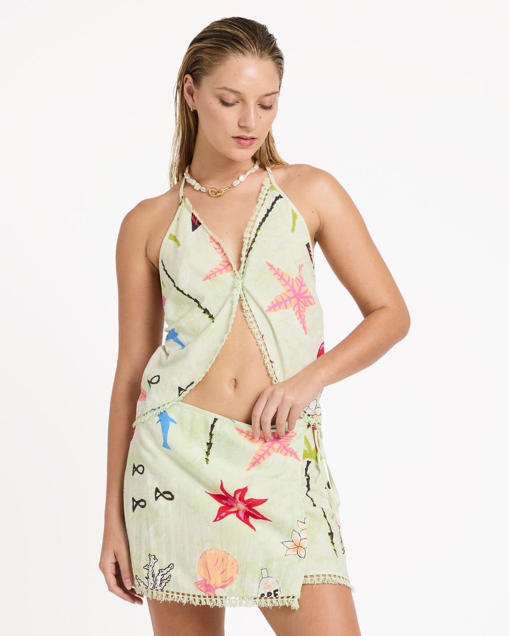 Billabong Lottie Hall Woven Tank - Sunny Lime