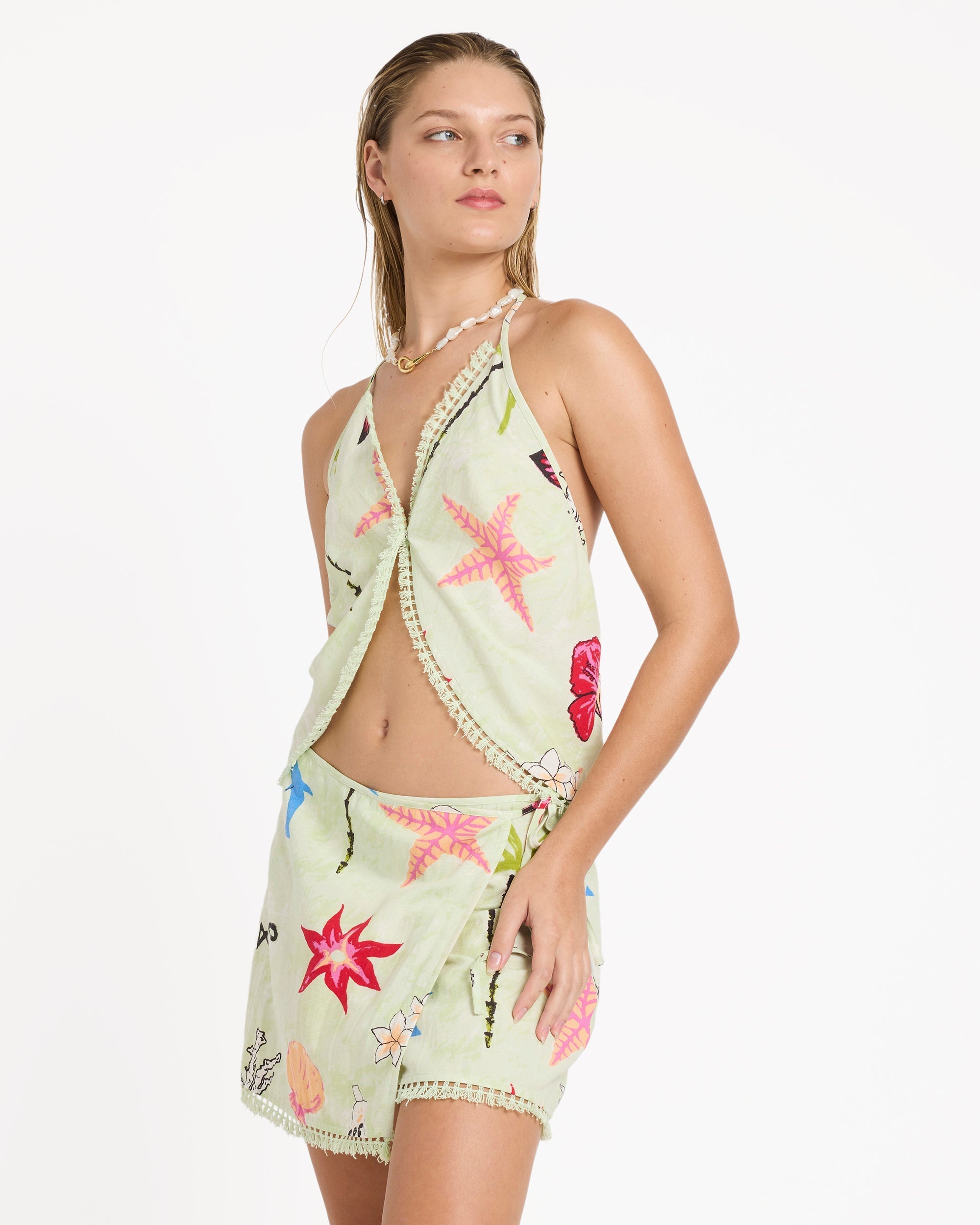 Billabong Lottie Hall Woven Tank - Sunny Lime