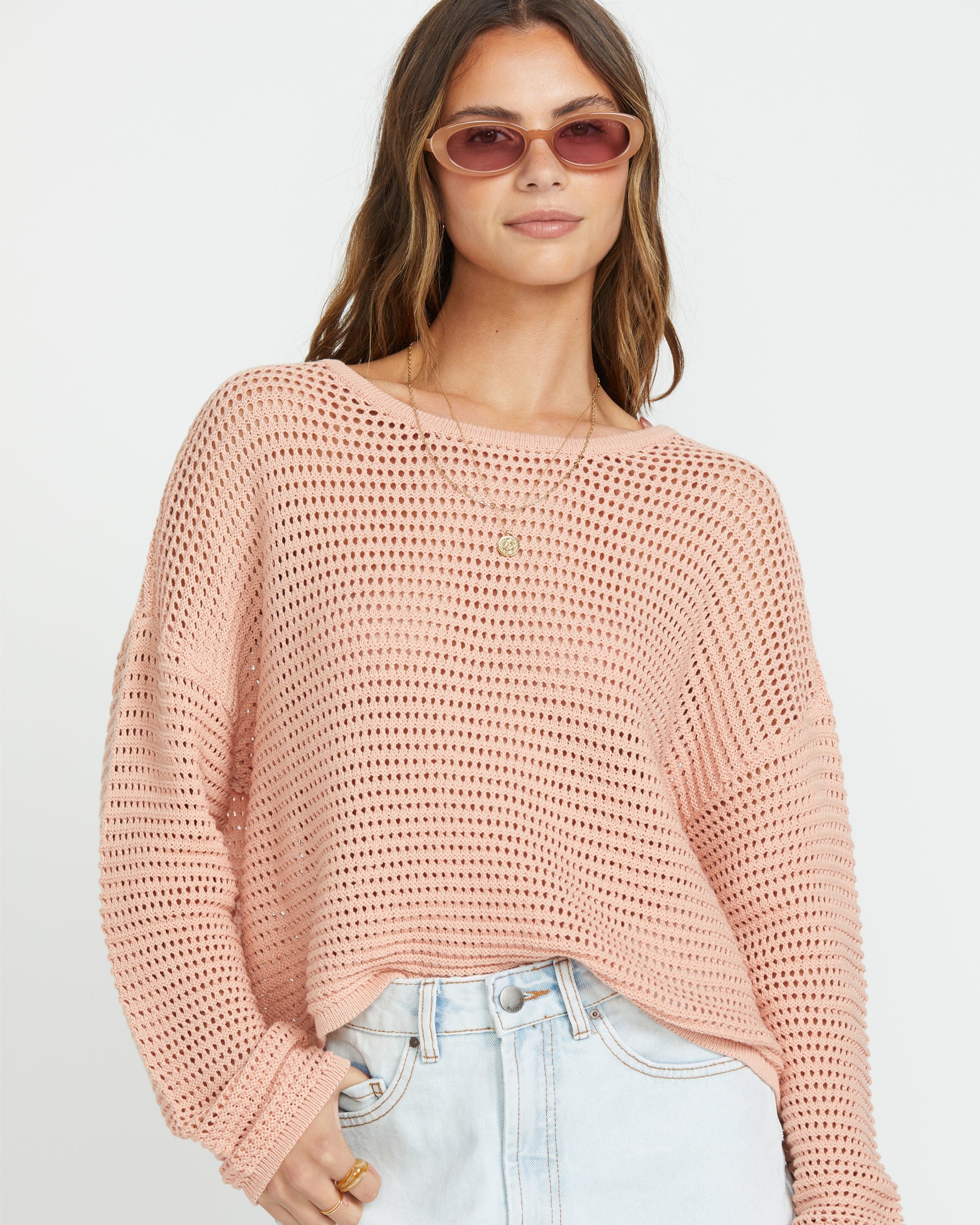 Billabong Daybreak Sweater - Faded Rose