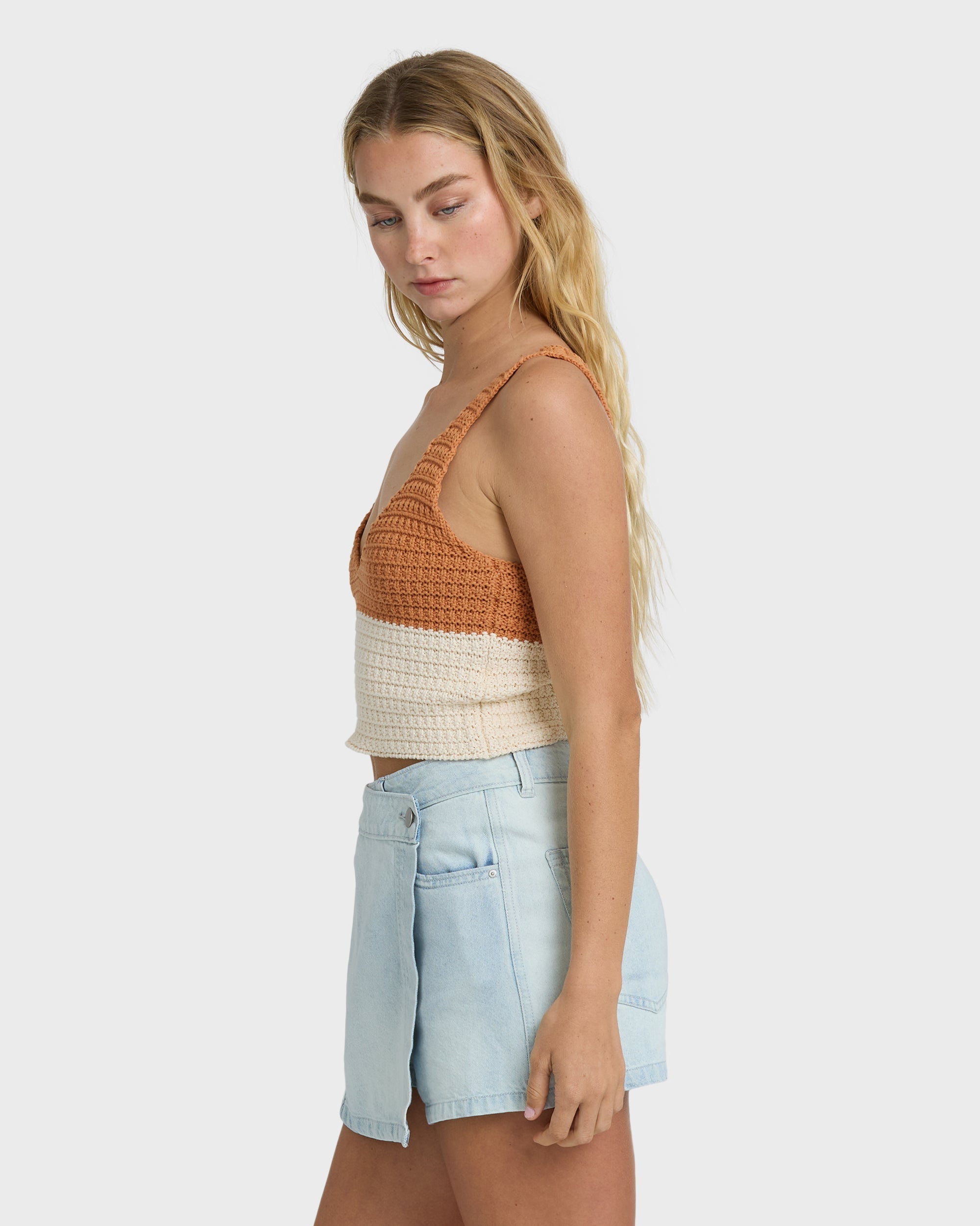 Billabong Anders Sweater Tank - Caramel Cafe