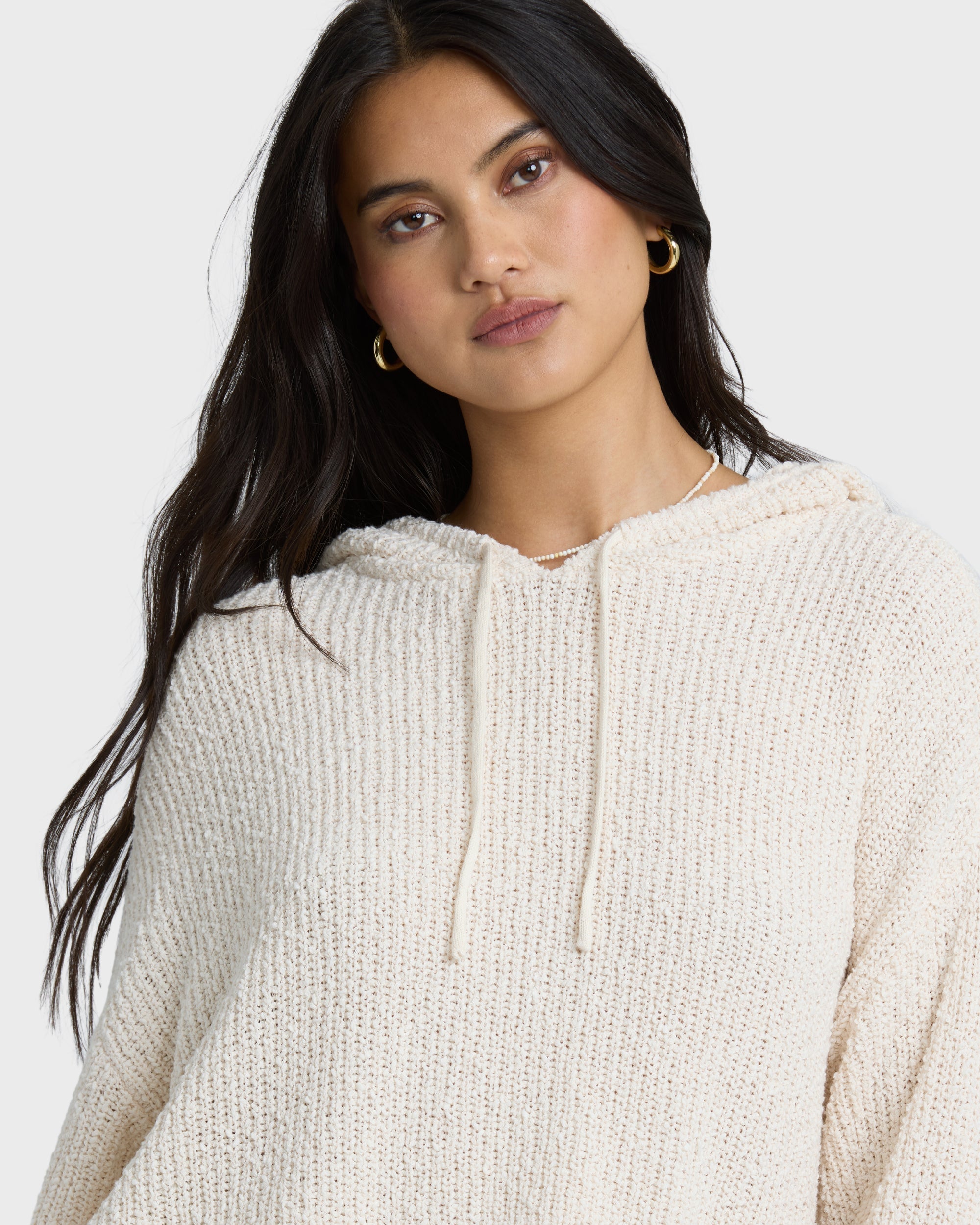 Billabong Hot Beachin Hooded Sweater - White Cap