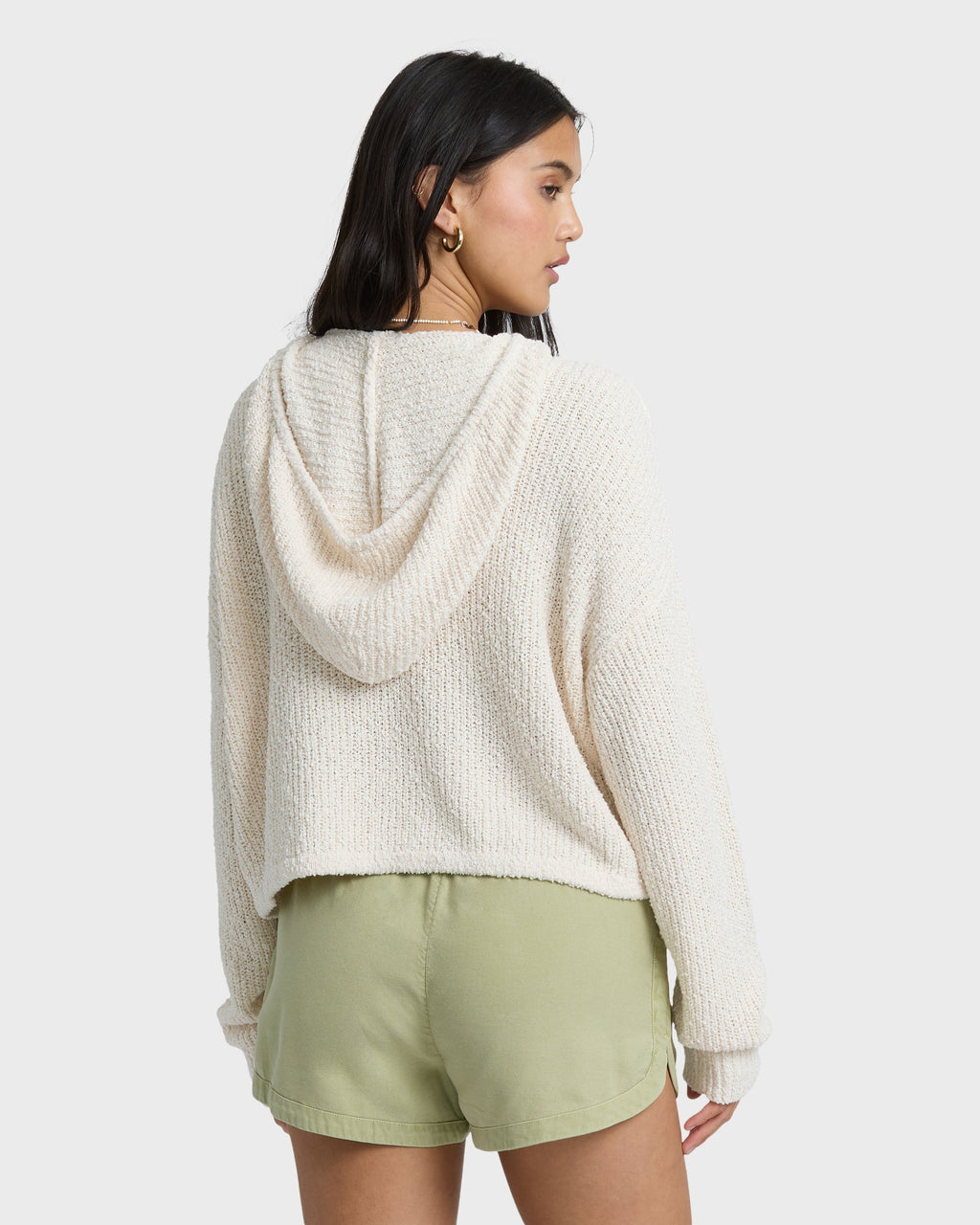 Billabong Hot Beachin Hooded Sweater - White Cap