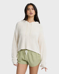 Billabong Hot Beachin Hooded Sweater - White Cap