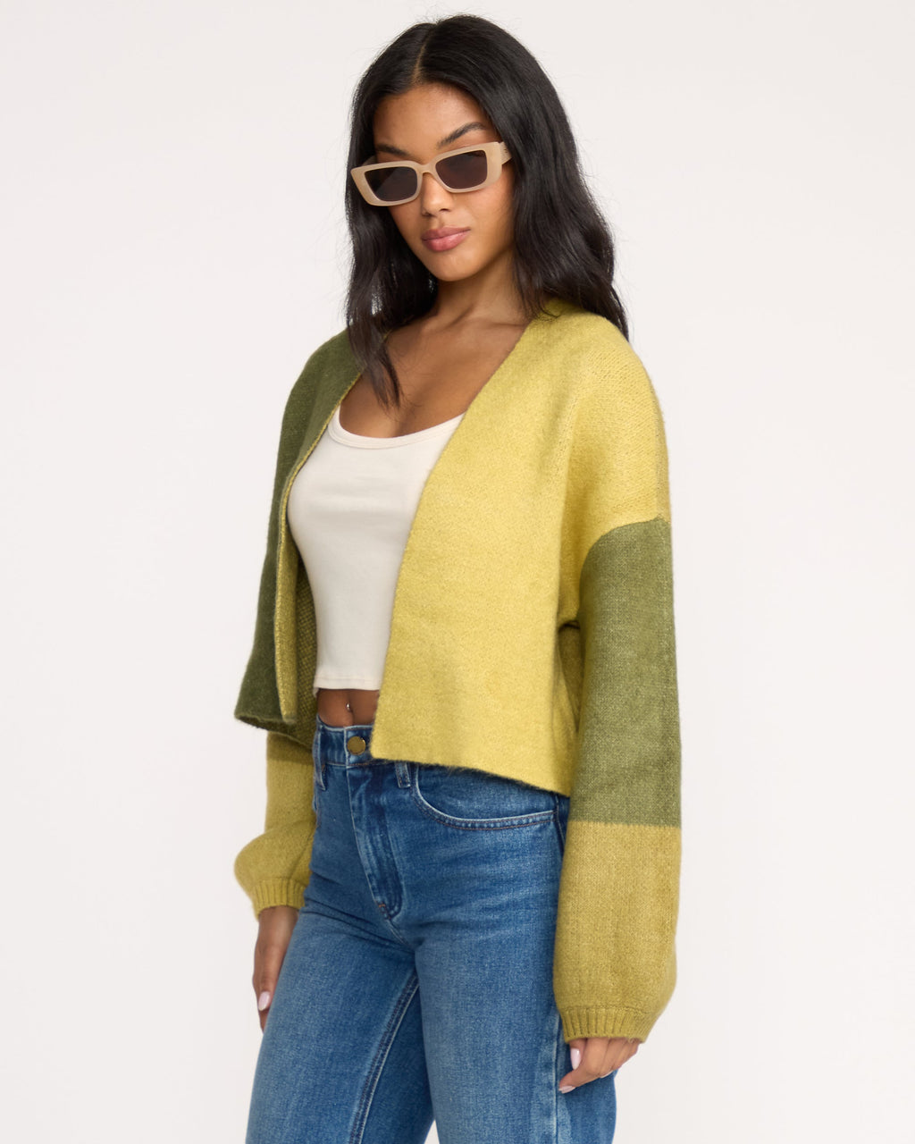 Billabong Block Out Cardigan - Green Tea