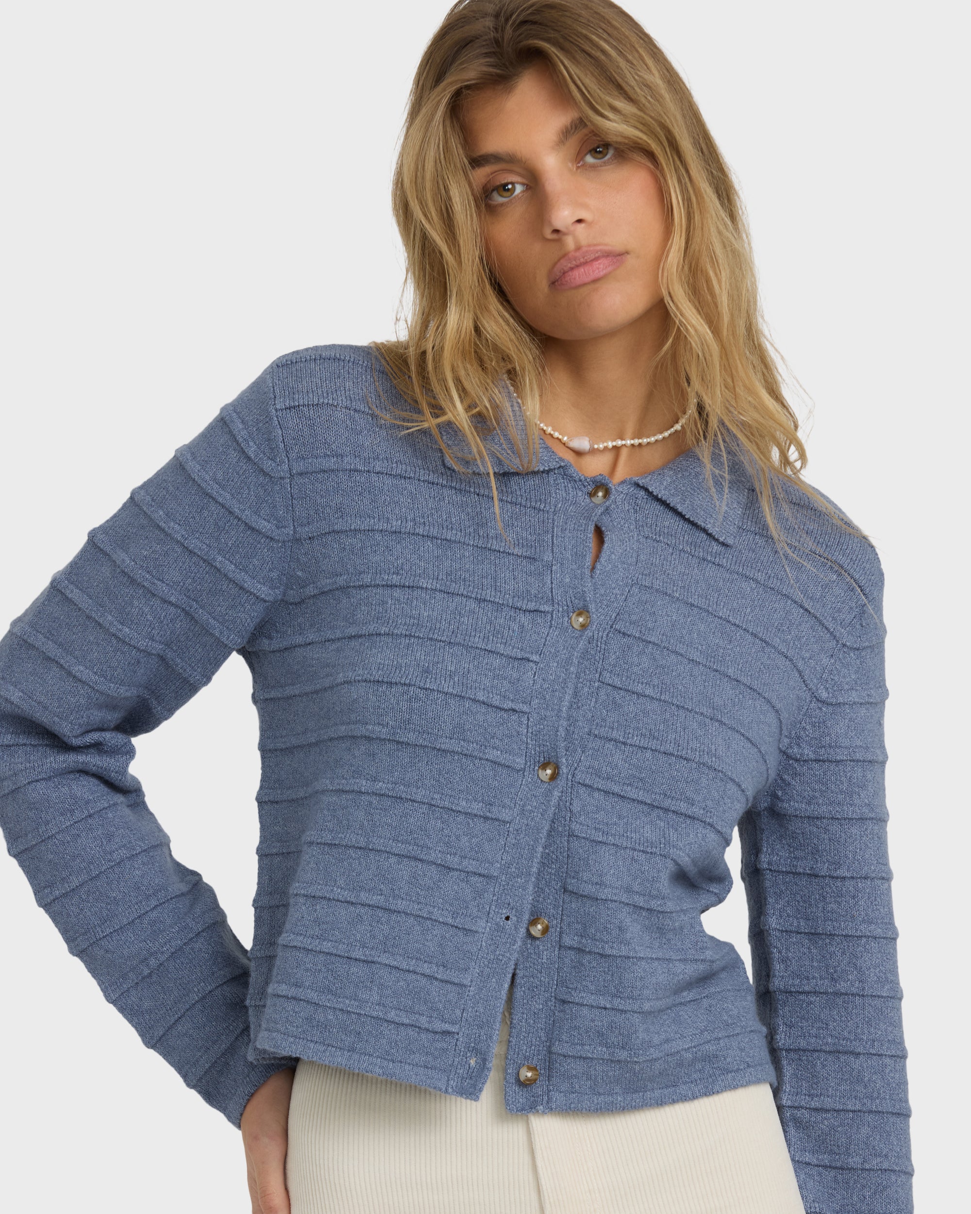 Billabong Ayla Sky Sweater - Stone Blue