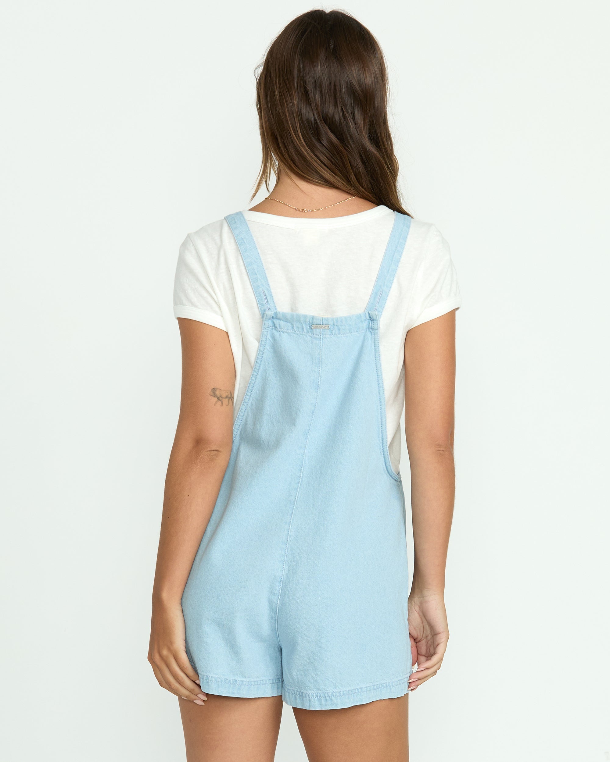 Billabong Beach Crush Denim Overalls - Salt Blue