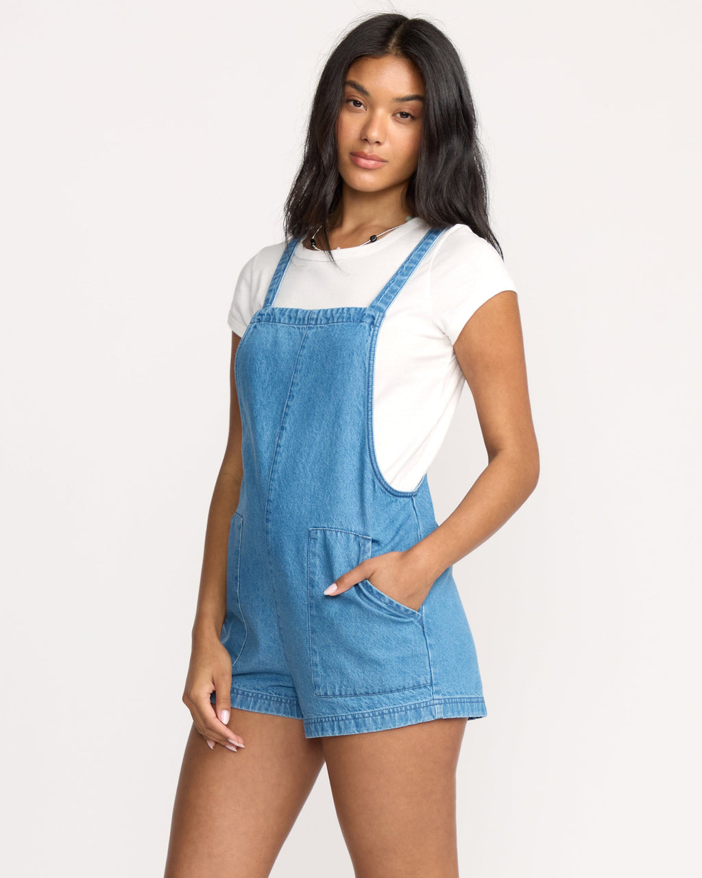 Billabong Beach Crush Denim Overalls - Salt Washed