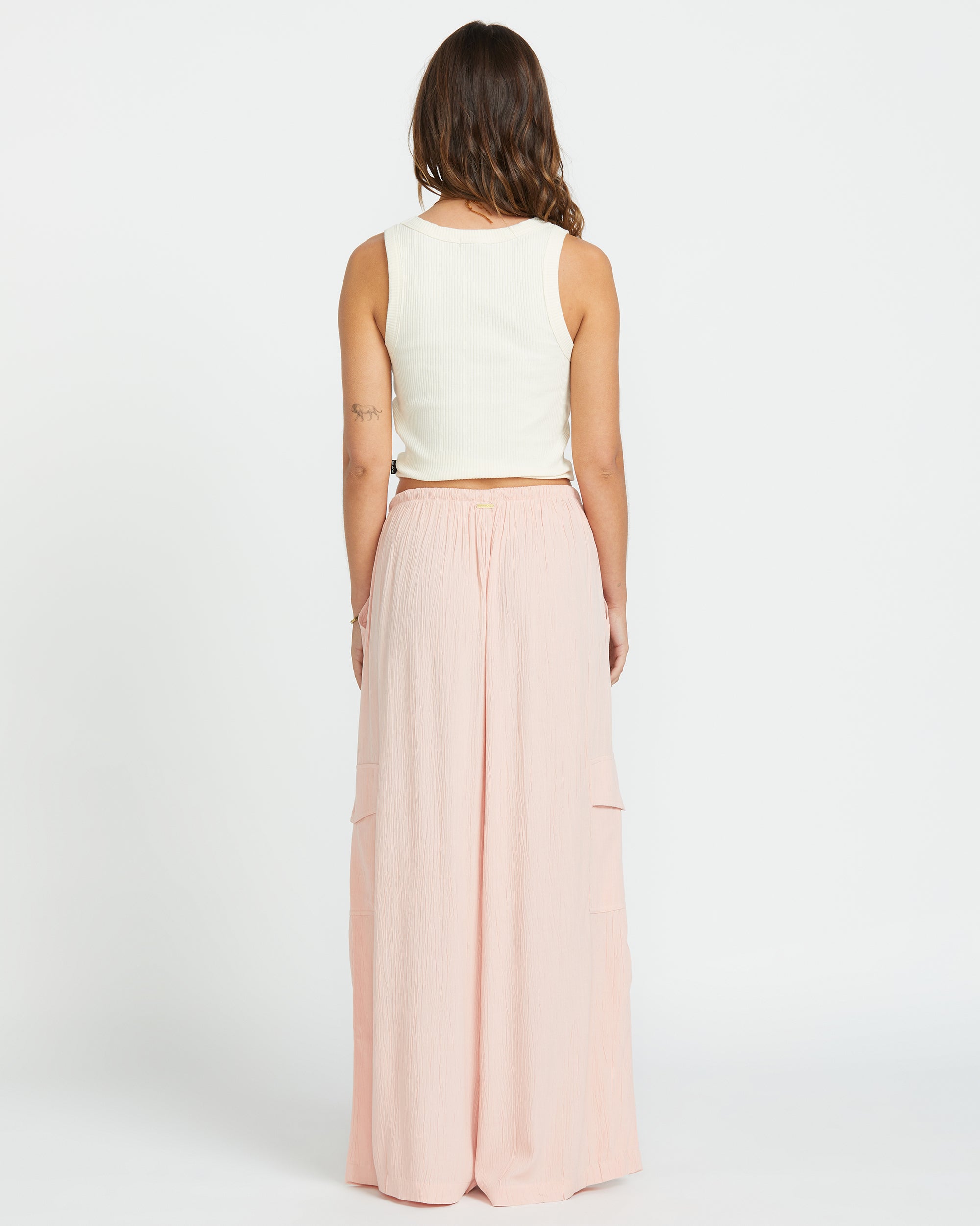 Billabong Beach Babe Cargo Elastic Waist Pants - Dusty Peach