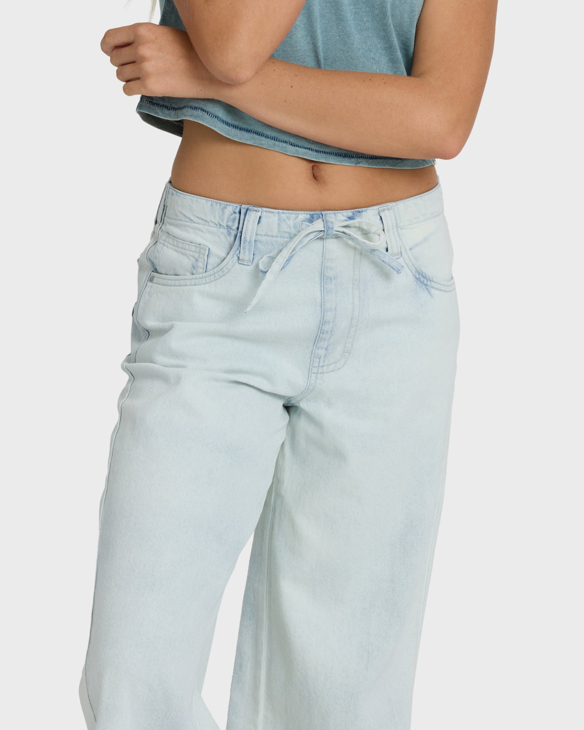 Billabong Jade Saltwashed Elastic Waist Pants - Blue Mist