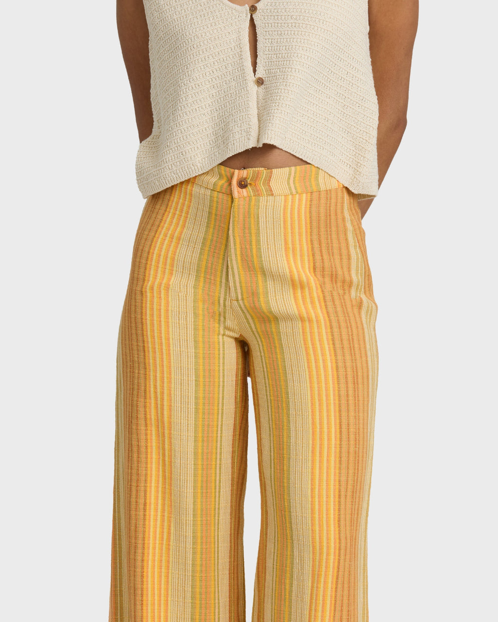 Billabong Hazy Daze Elastic Waist Pants - Brown Multi