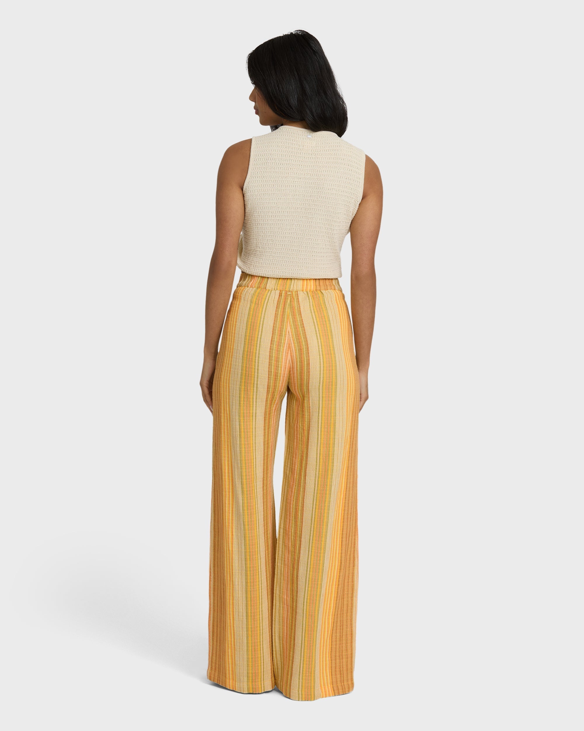 Billabong Hazy Daze Elastic Waist Pants - Brown Multi