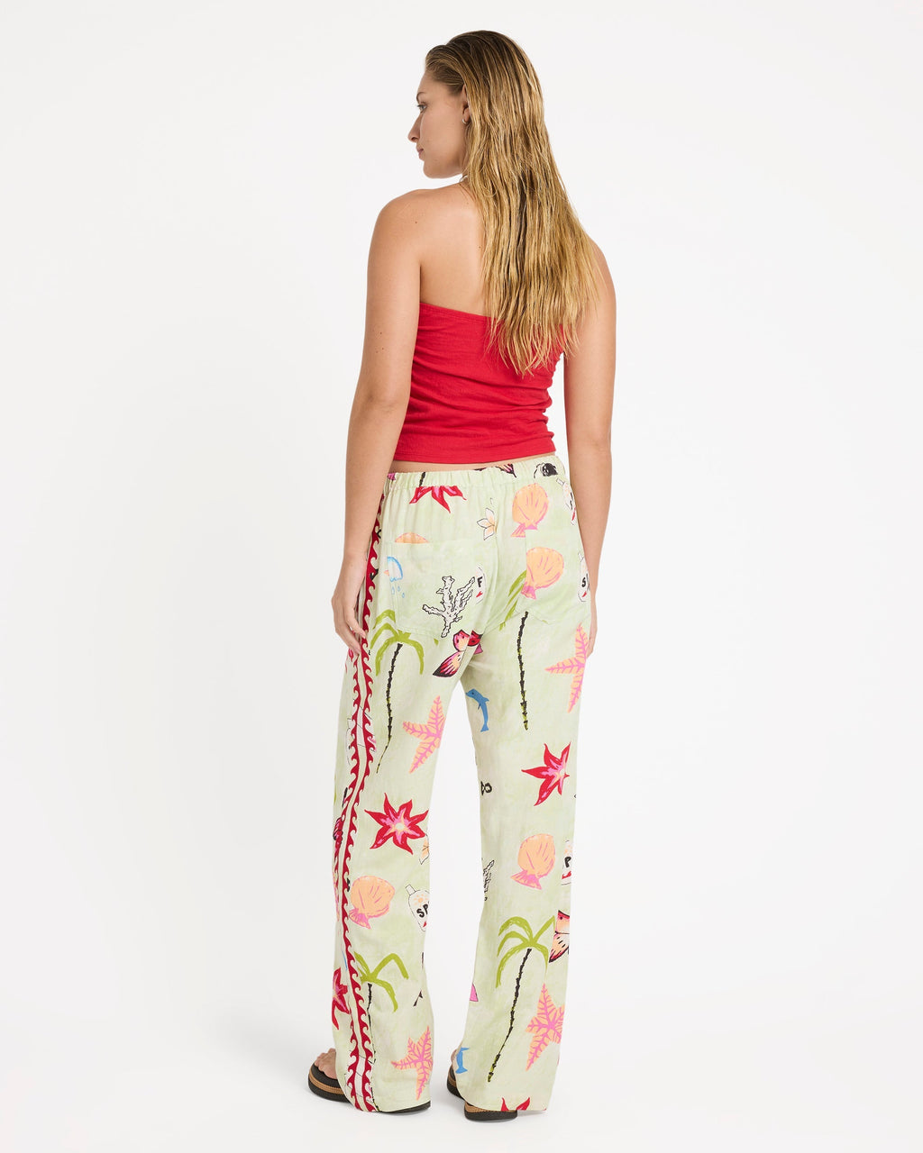 Billabong Lottie Hall Woven Elastic Waist Pants - Sunny Lime